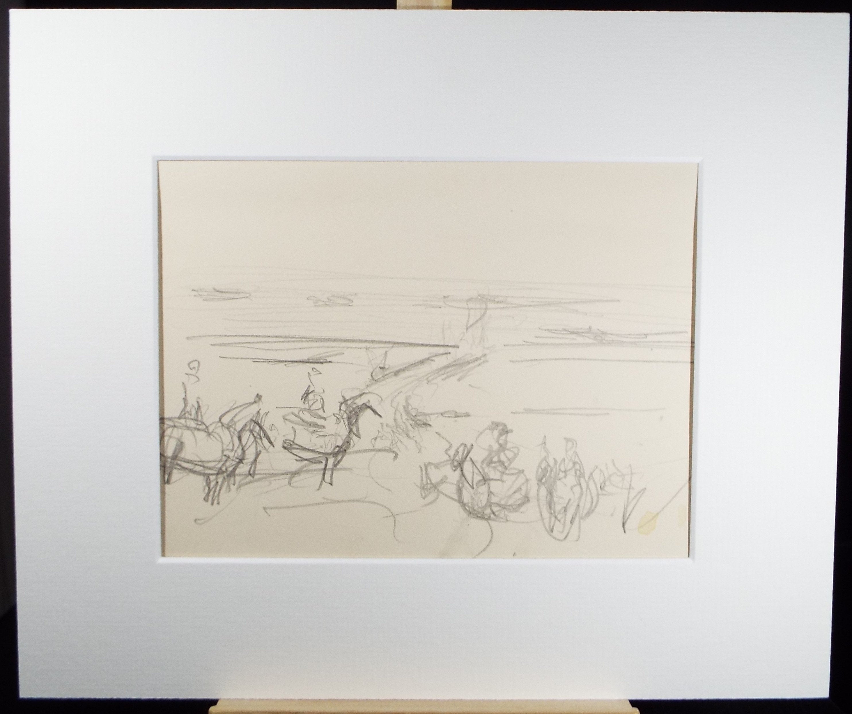 Original Pencil Sketch, Michael Lyne (1912-1989), 'The Hunt', Mid 20th Century