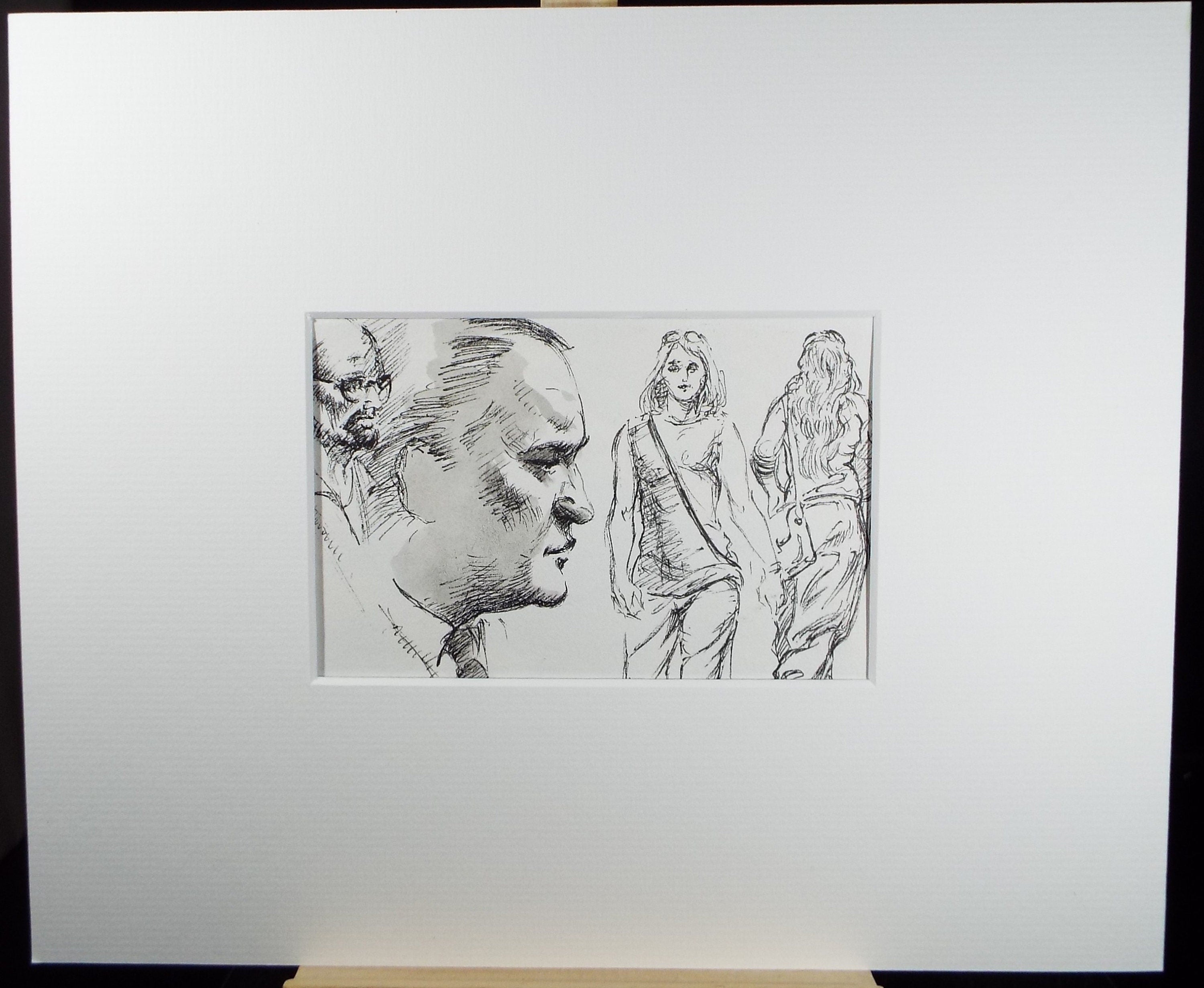 Original Pen & Ink, 'Figure Studies', Circa 1990's , John Williams (20th Century British)