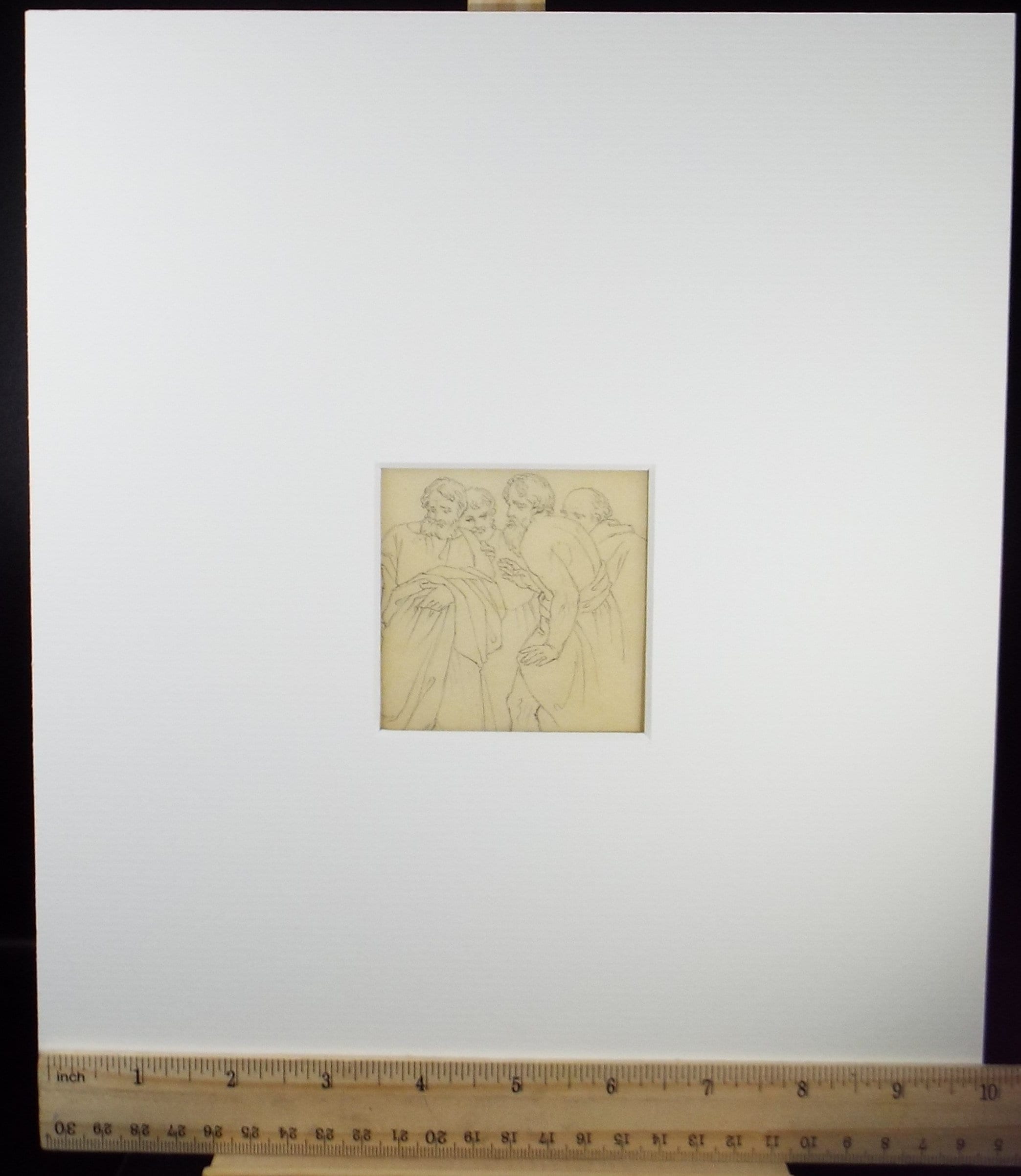 Original Pencil Drawing,'Classical Figures', John Wood (1801-1870)