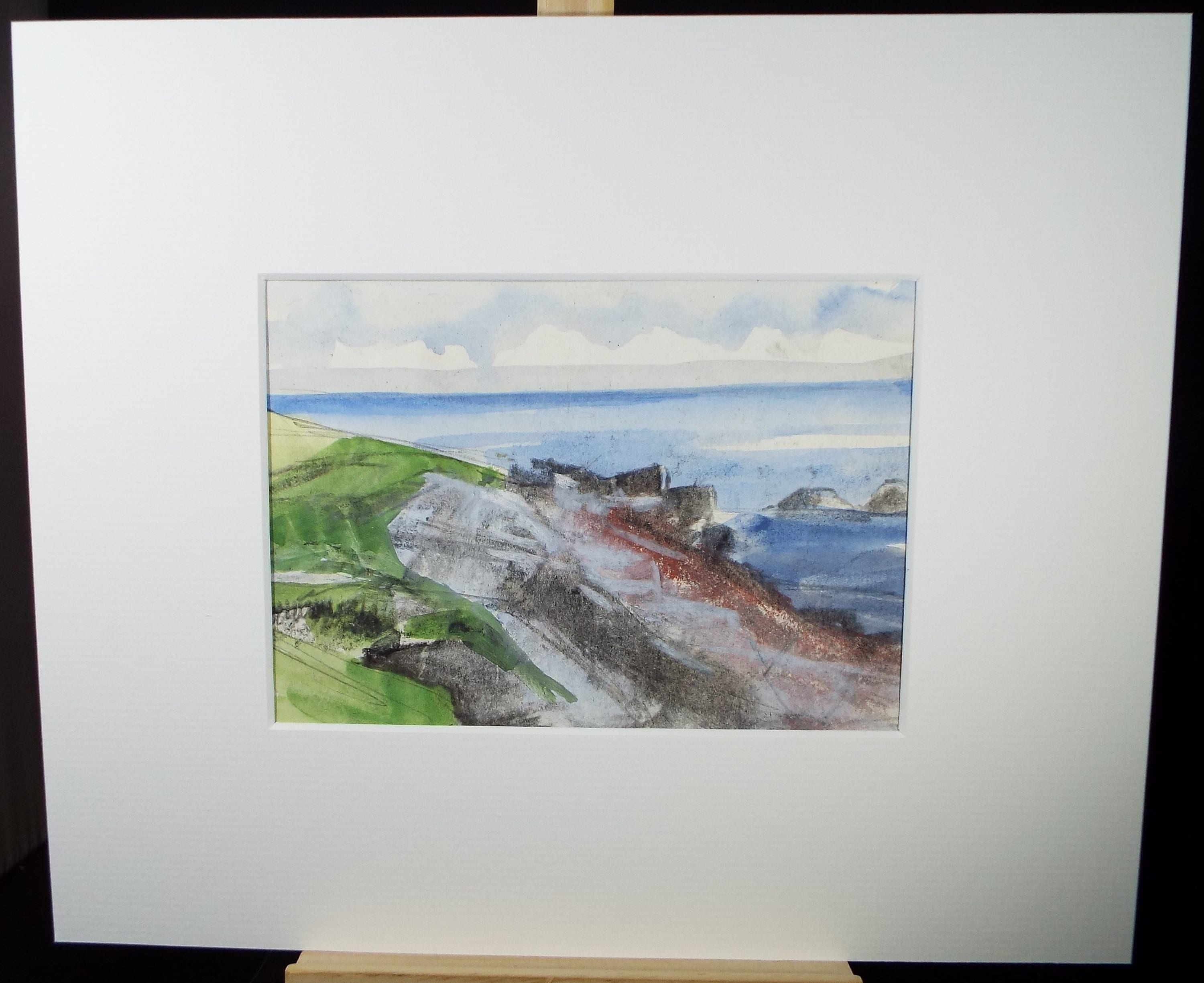 Original Watercolour, 'Coastal Cliffs', Graham Benton RBSA (1934-2022), Circa 1990's