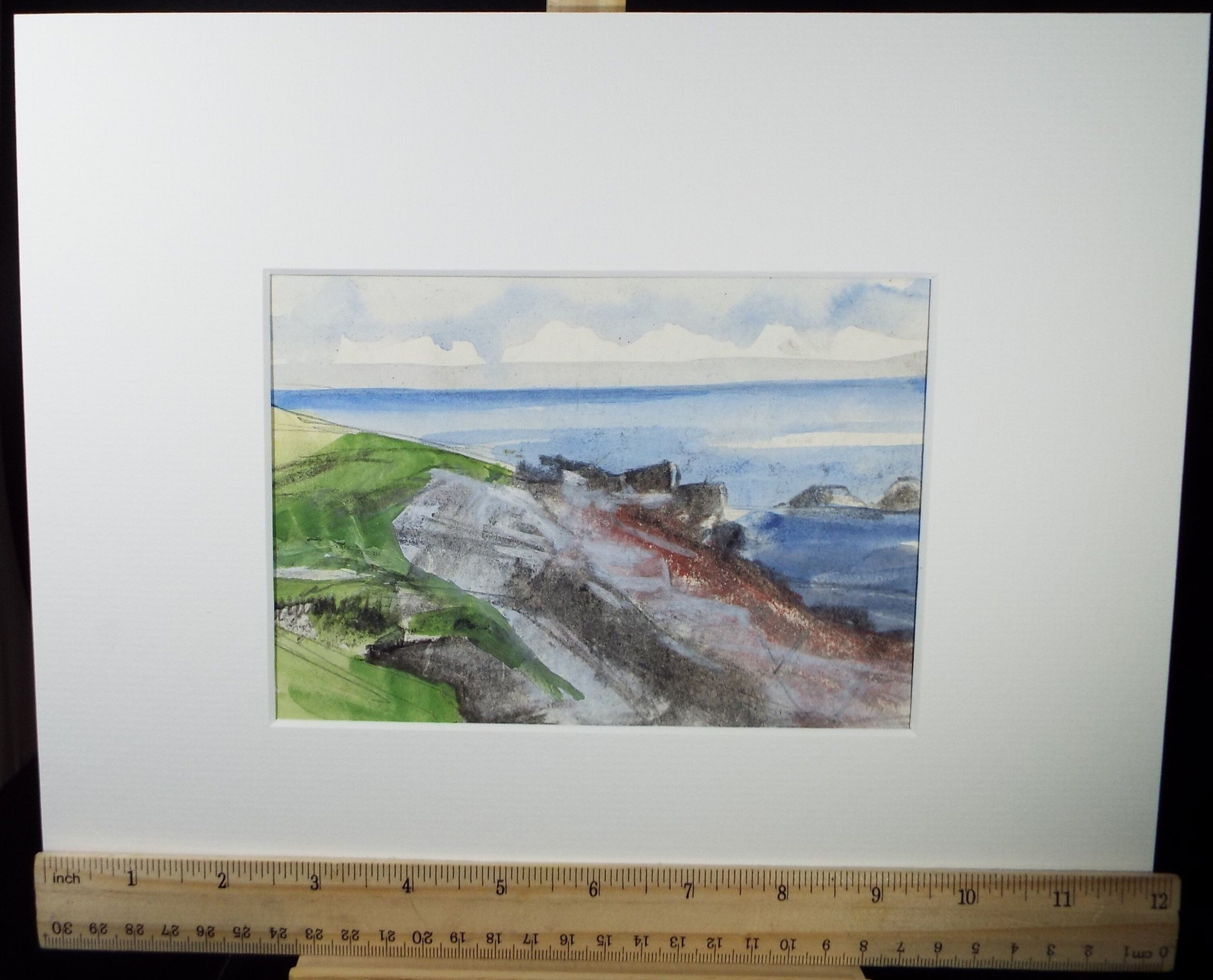 Original Watercolour, 'Coastal Cliffs', Graham Benton RBSA (1934-2022), Circa 1990's