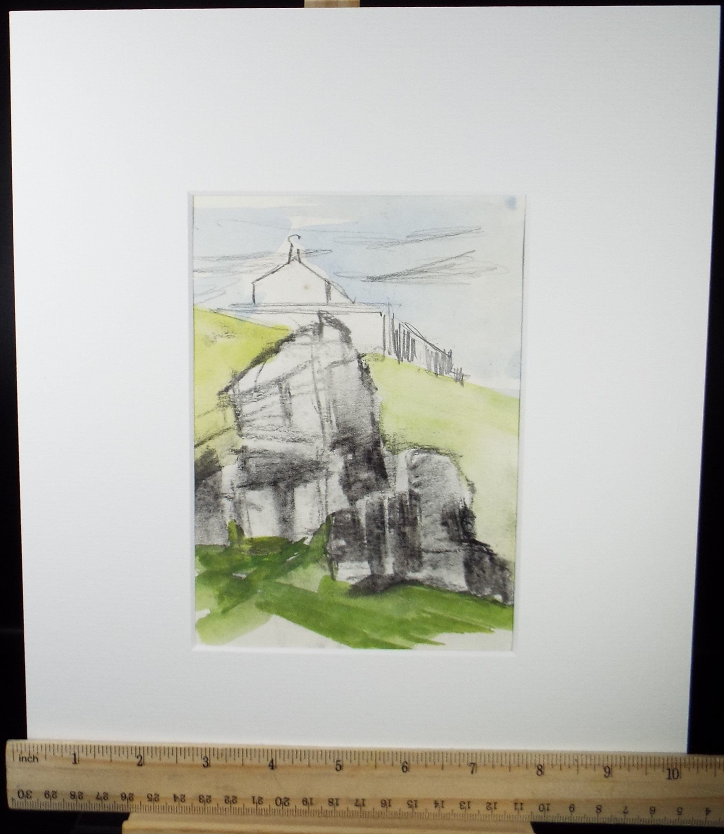 Original Watercolour, 'Coastal Farmhouse', Graham Benton RBSA (1934-2022), Circa 1990's