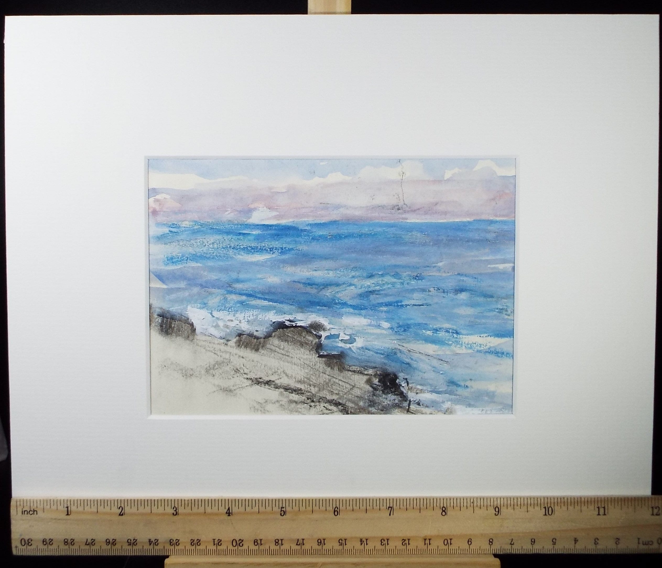Original Watercolour, 'A Blue Sea', Graham Benton RBSA (1934-2022), Circa 1990's
