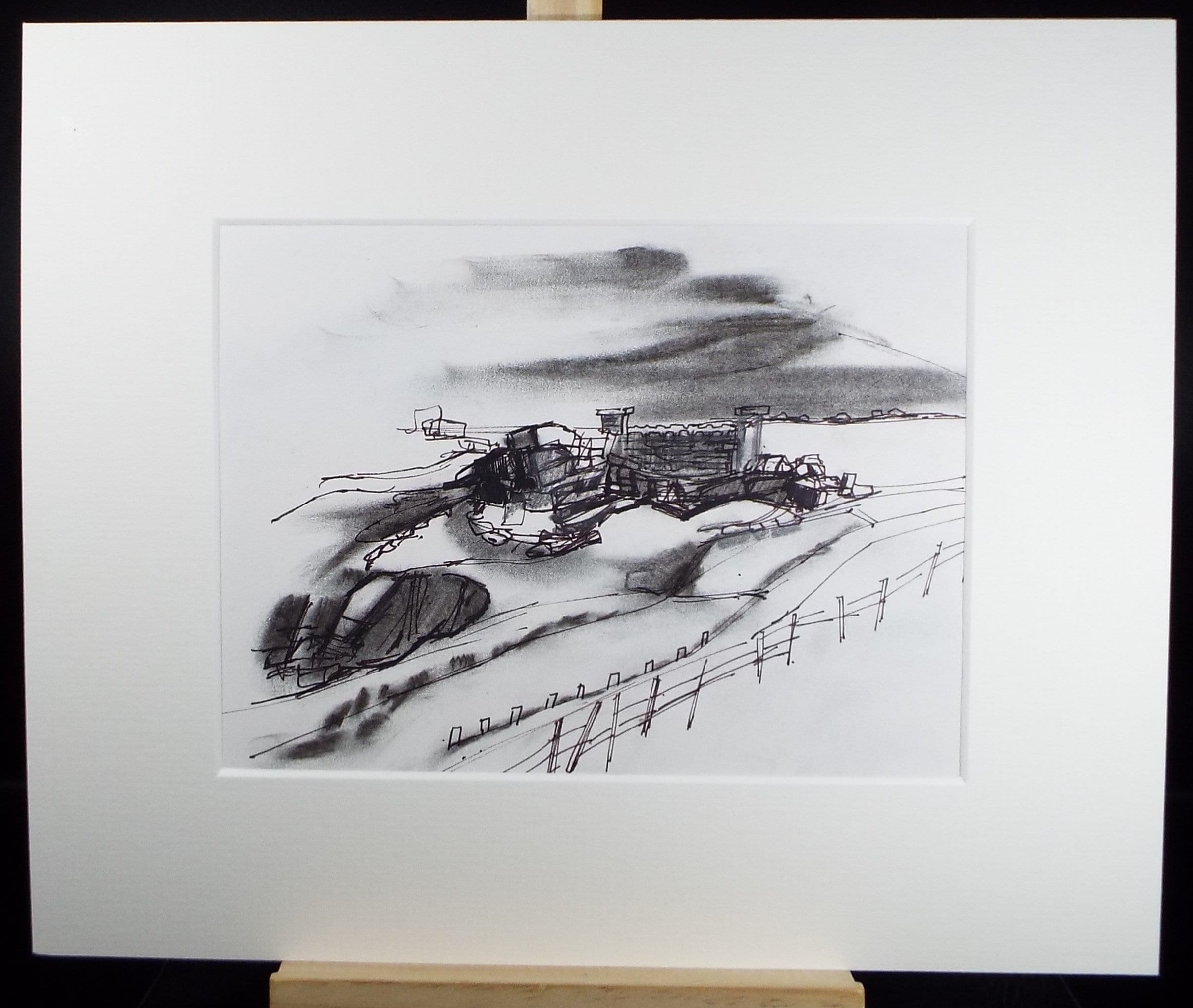 Original Ink & Watercolour, 'Man's Head ', Graham Benton RBSA (1934-2022), Circa 1990's