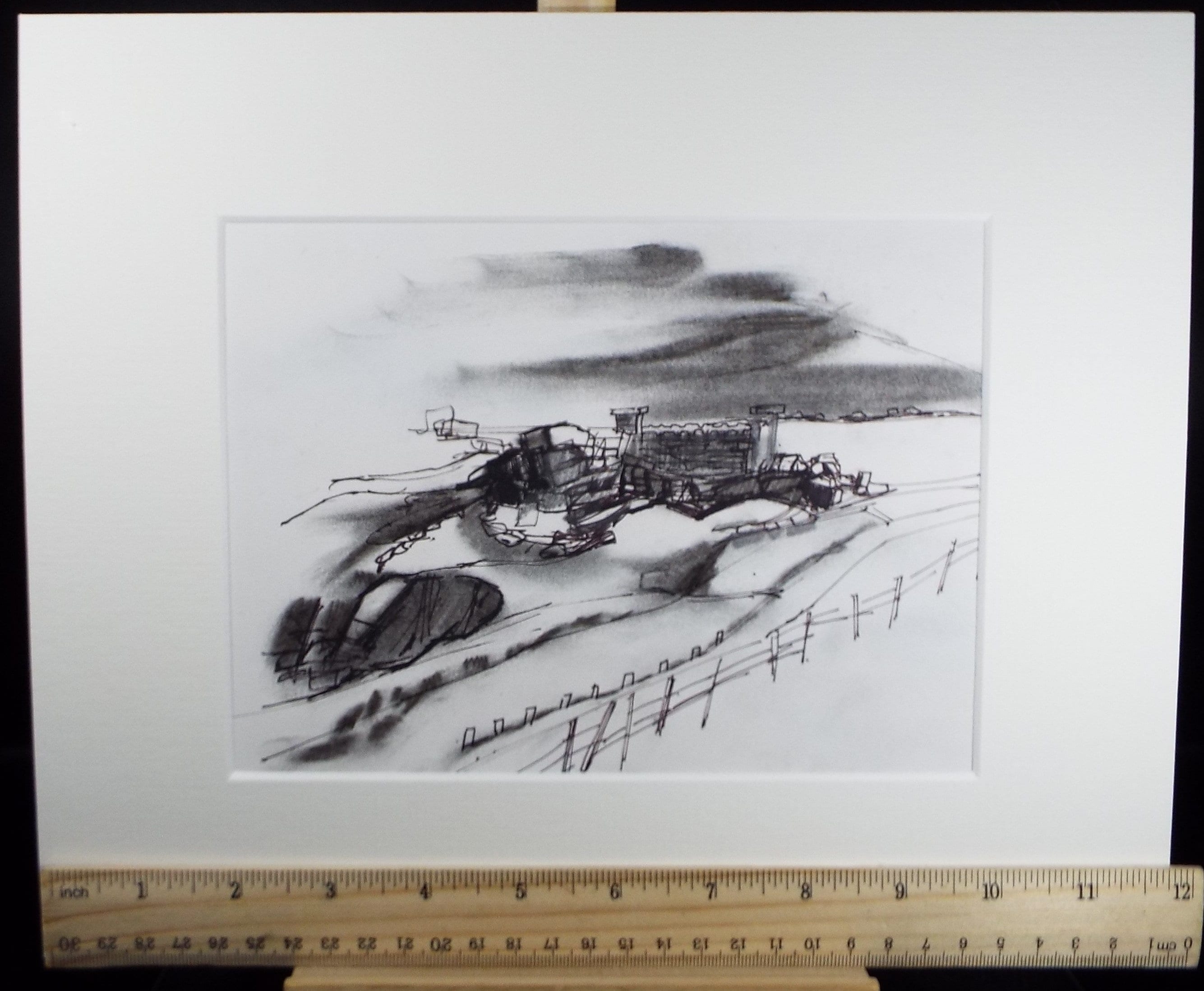 Original Ink & Watercolour, 'Man's Head ', Graham Benton RBSA (1934-2022), Circa 1990's