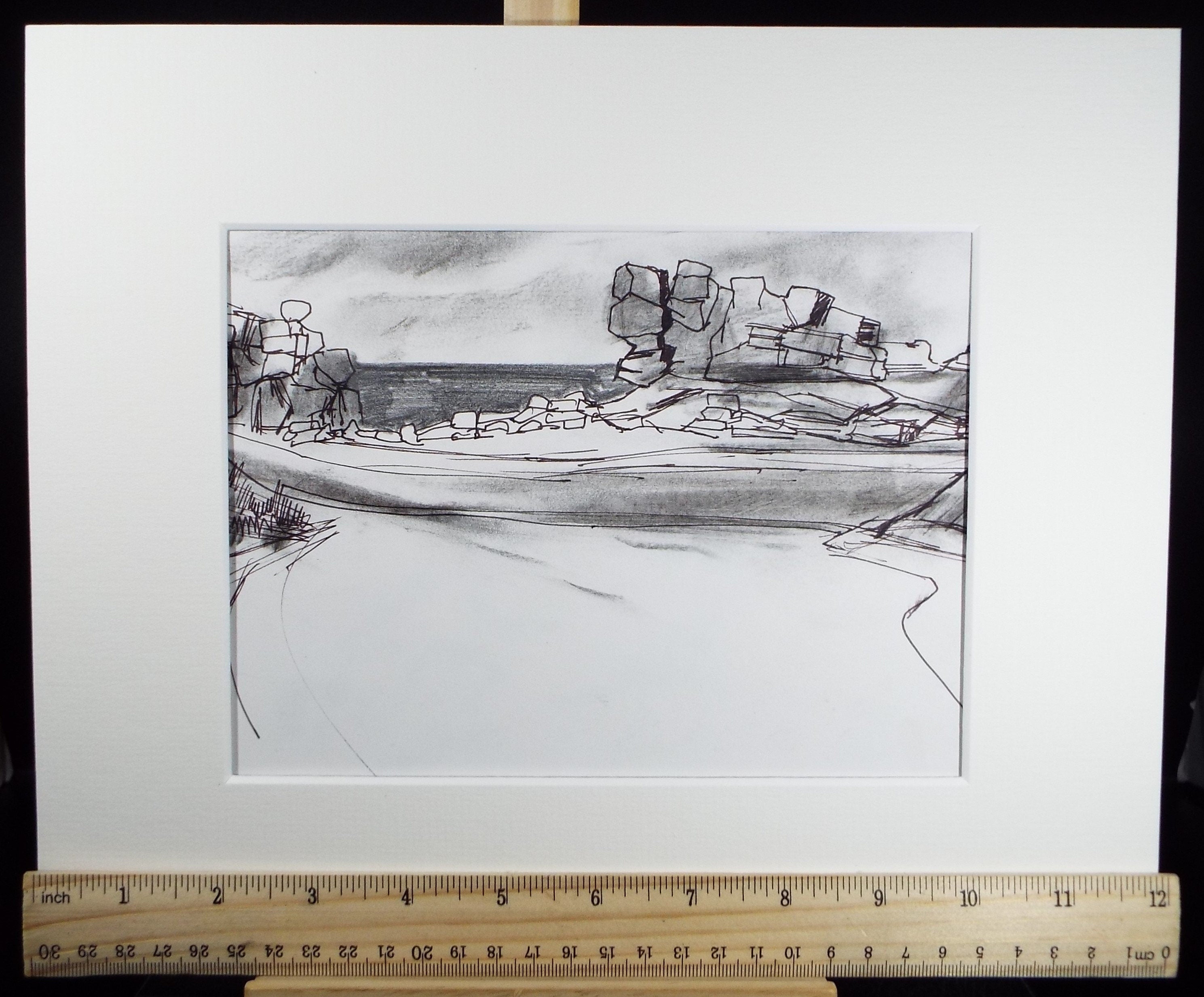 Original Ink & Watercolour, 'Man's Head ', Graham Benton RBSA (1934-2022), Circa 1990's