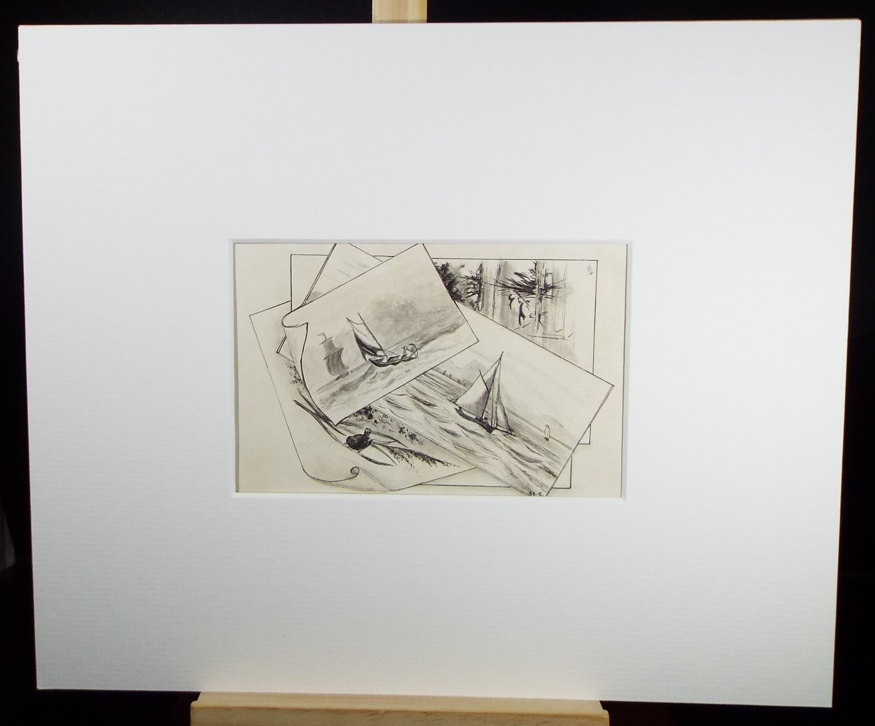 Original Watercolour, 'Marine Scenes' dated 1883, Artist Unknown