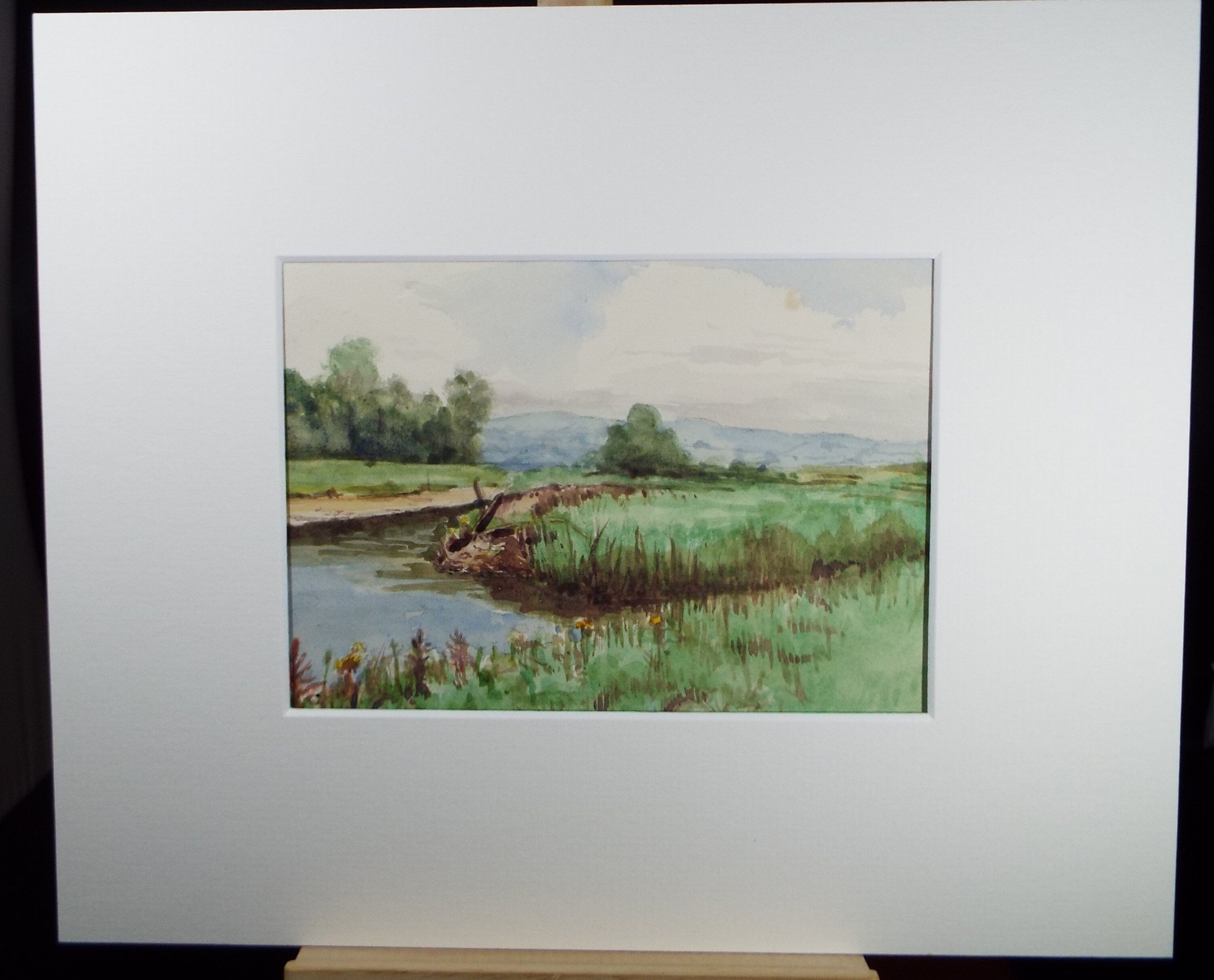 Original Watercolour Sketch, 'Meandering River' , c1910, Unknown Artist