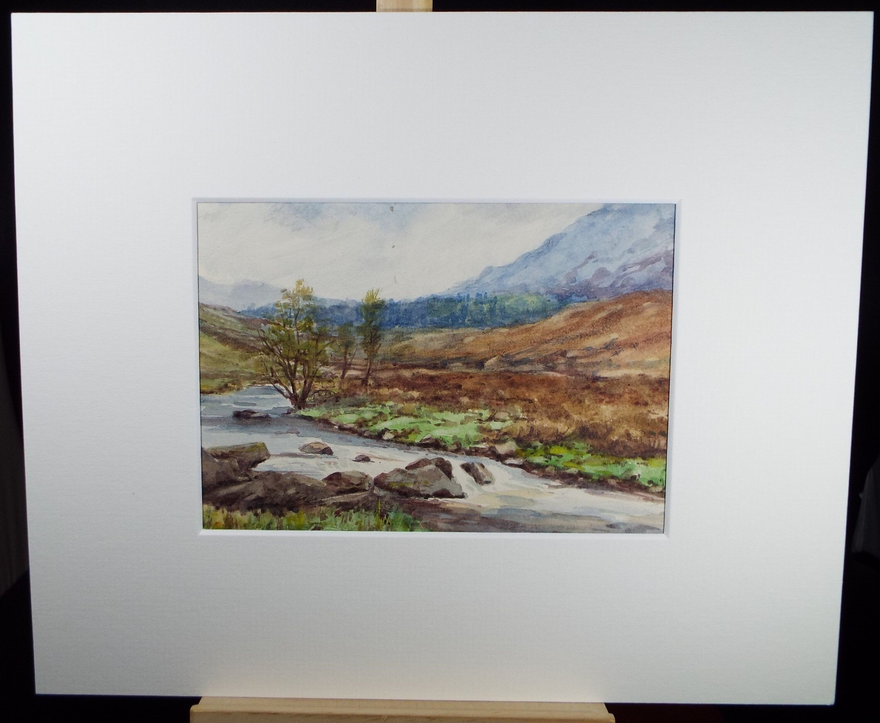 Original Watercolour Sketch, 'Highland Stream' , c1910, Unknown Artist