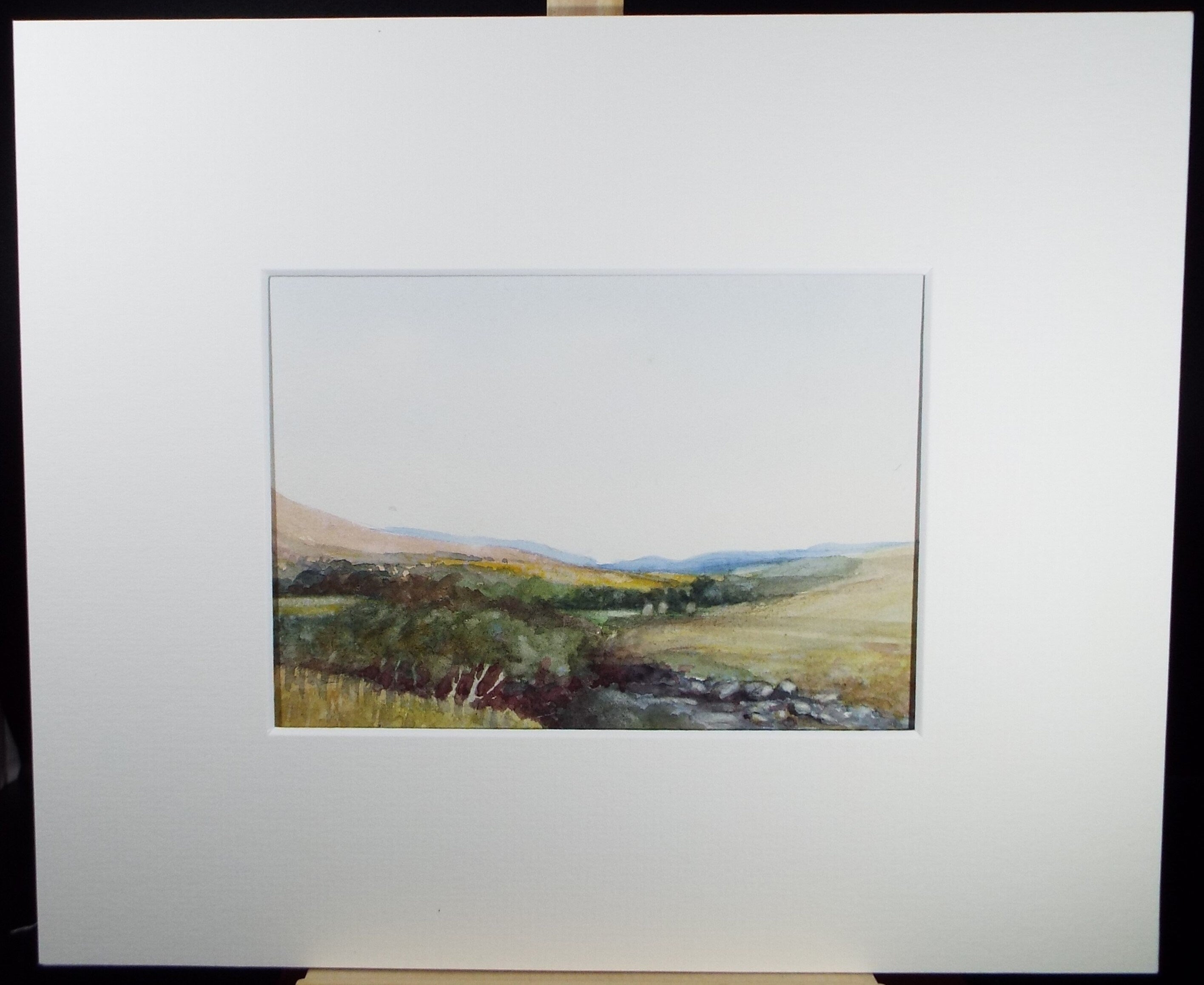 Original Watercolour Sketch, 'River Landscape', c1910, Unknown Artist