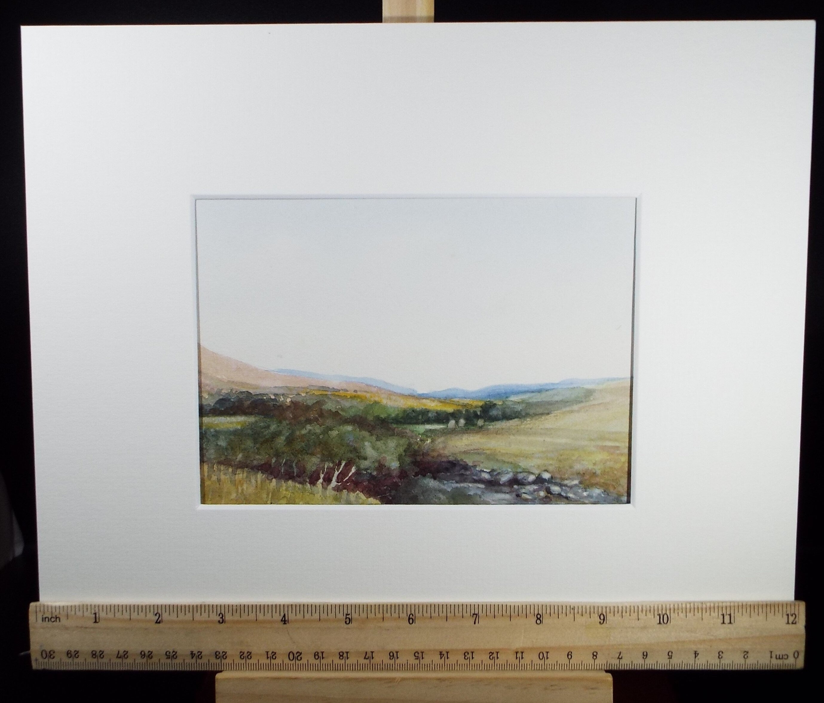 Original Watercolour Sketch, 'River Landscape', c1910, Unknown Artist