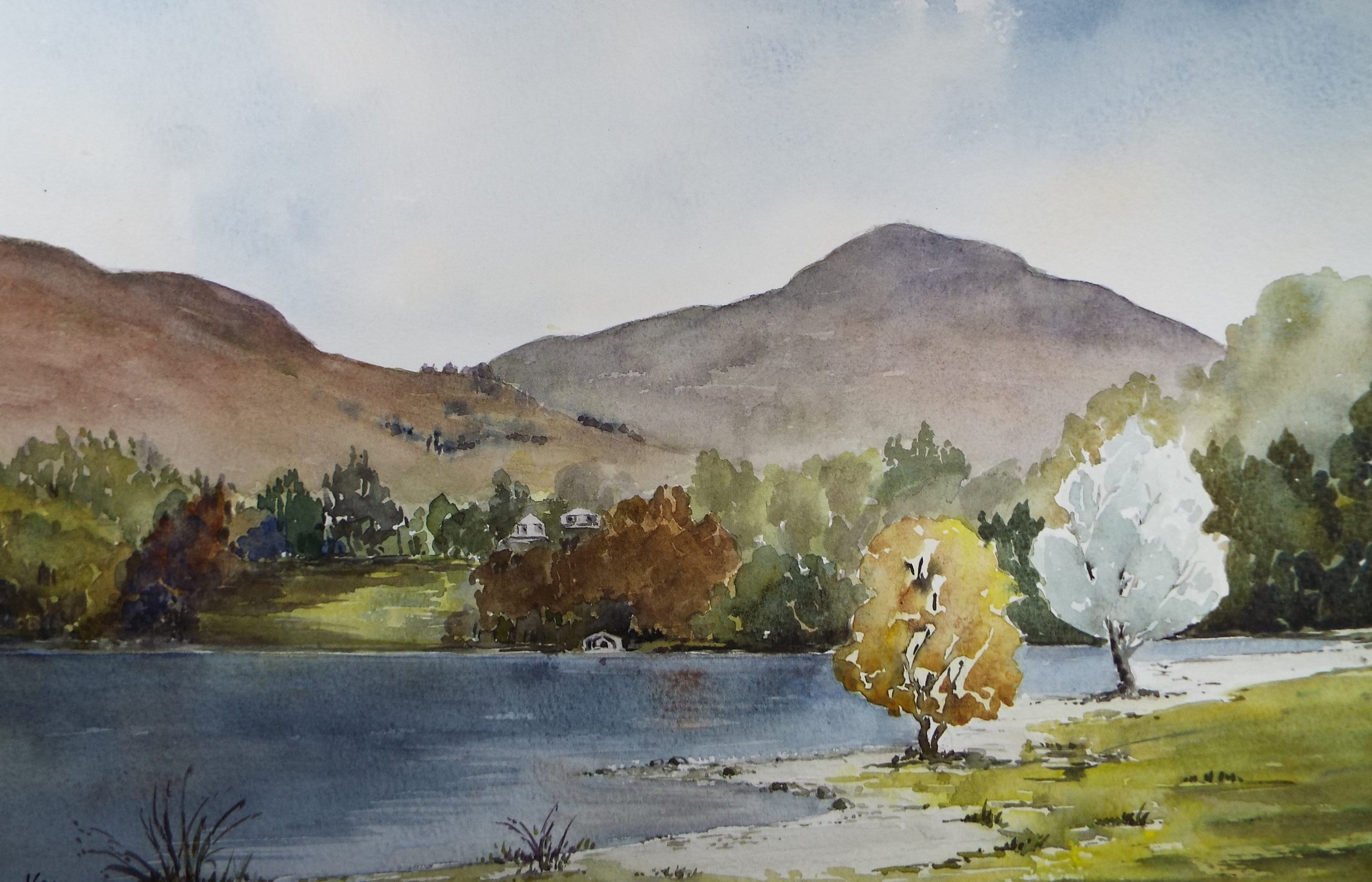 Original Watercolour, 'Glenridding',Elma Key, circa 1990's