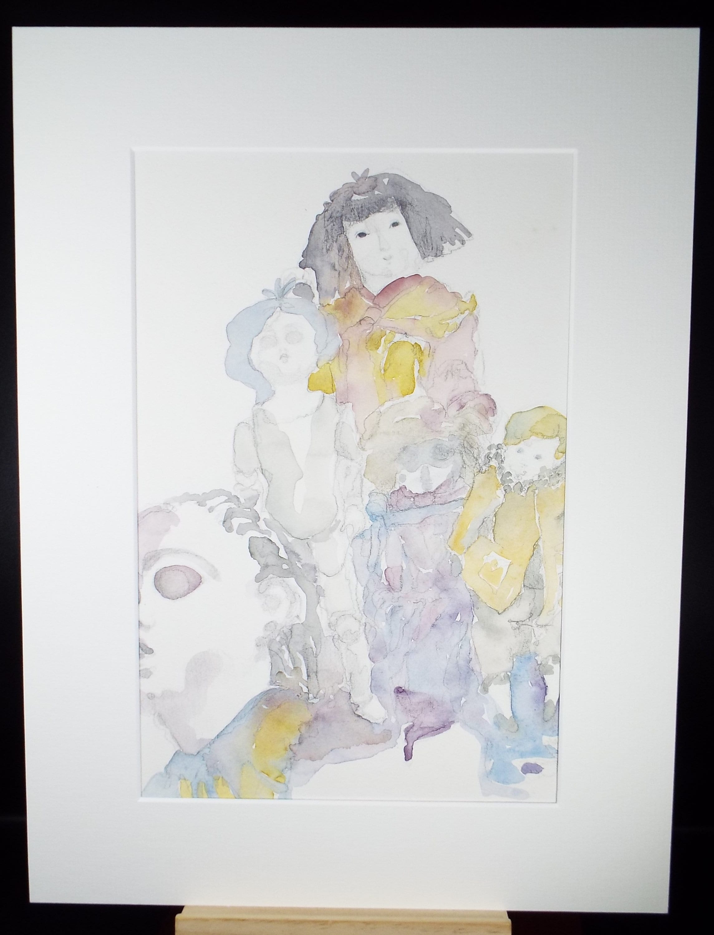 Original Watercolour, 'A Study of Dolls', c1990s, Karla Buchel (b1933), Dutch School