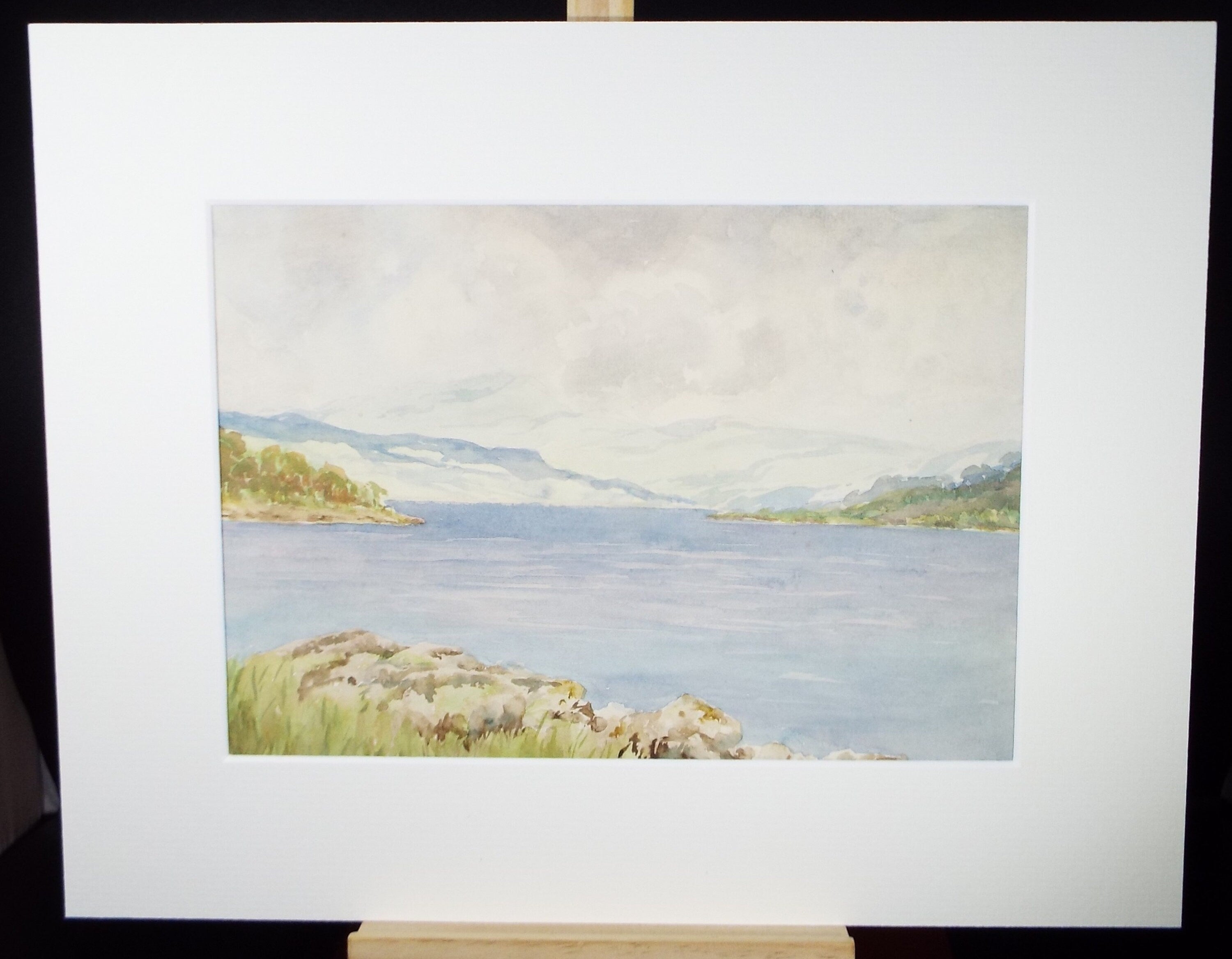 Original Watercolour Sketch, 'Lochs Scridian?, Argyll', c1950, Unknown Artist