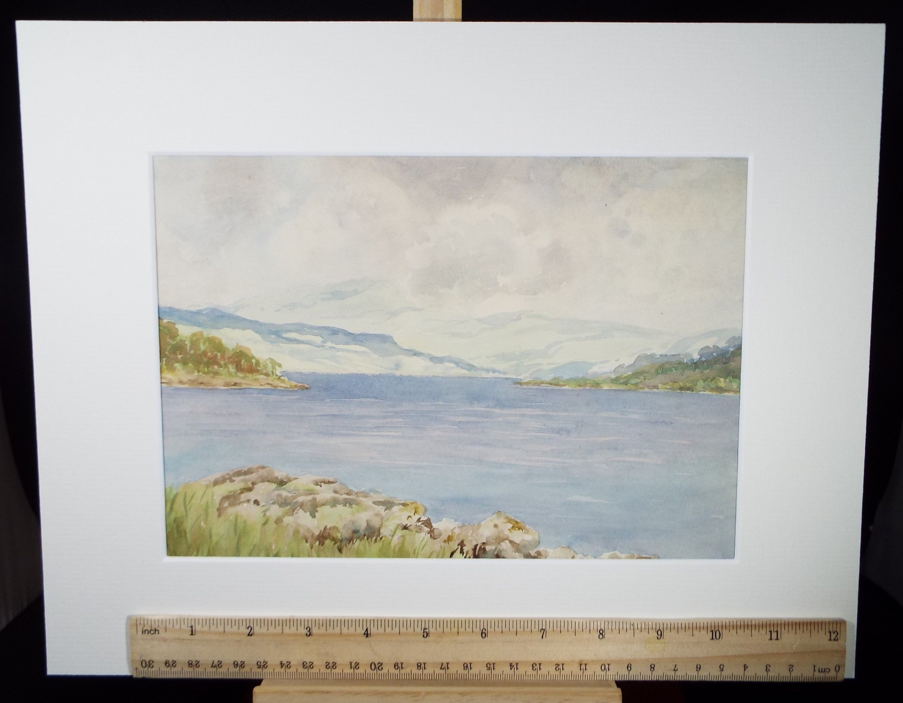 Original Watercolour Sketch, 'Lochs Scridian?, Argyll', c1950, Unknown Artist