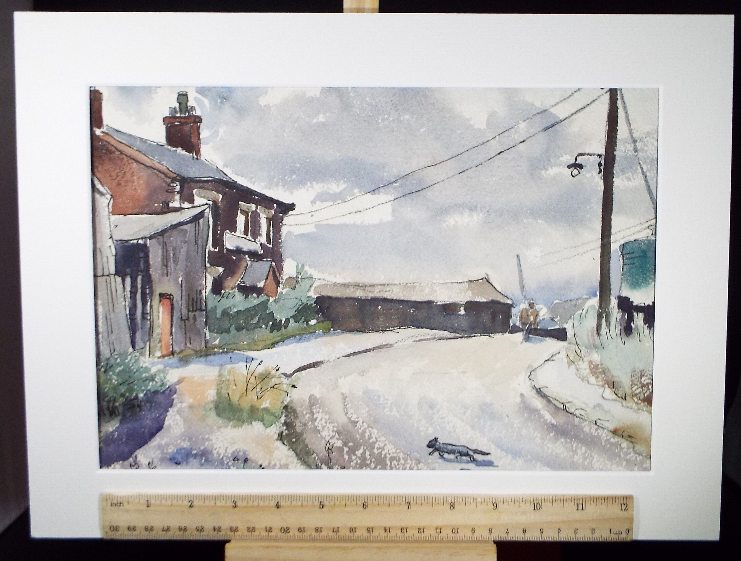 Original Watercolour, 'Street Scene, Circa 1950's, Artist Unknown