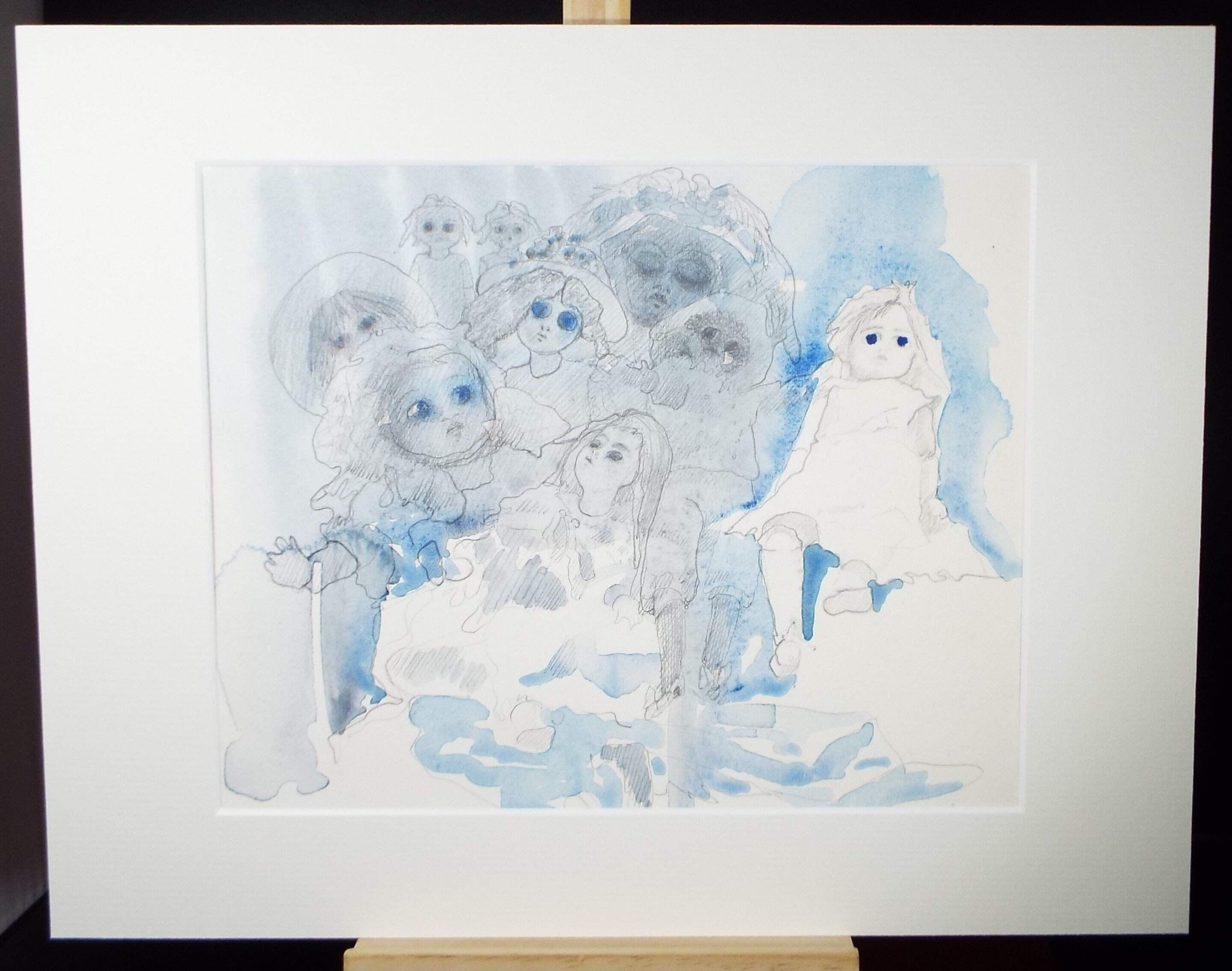 Original Watercolour, 'A Study of Dolls', c1990s, Karla Buchel (b1933), Dutch School