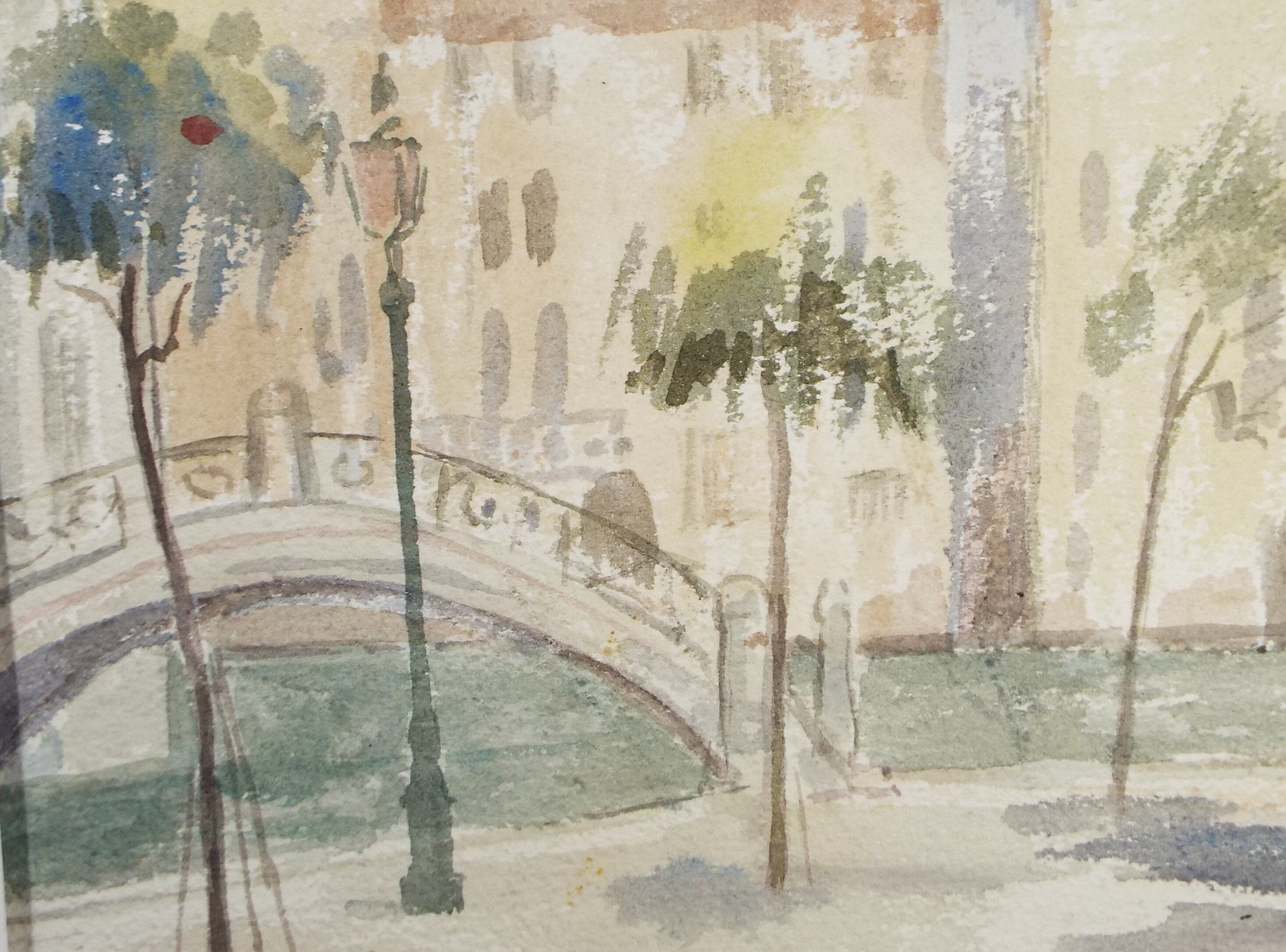 Original Watercolour drawing, 'Venetian Streetscape', Muriel Archer (1911-2011)