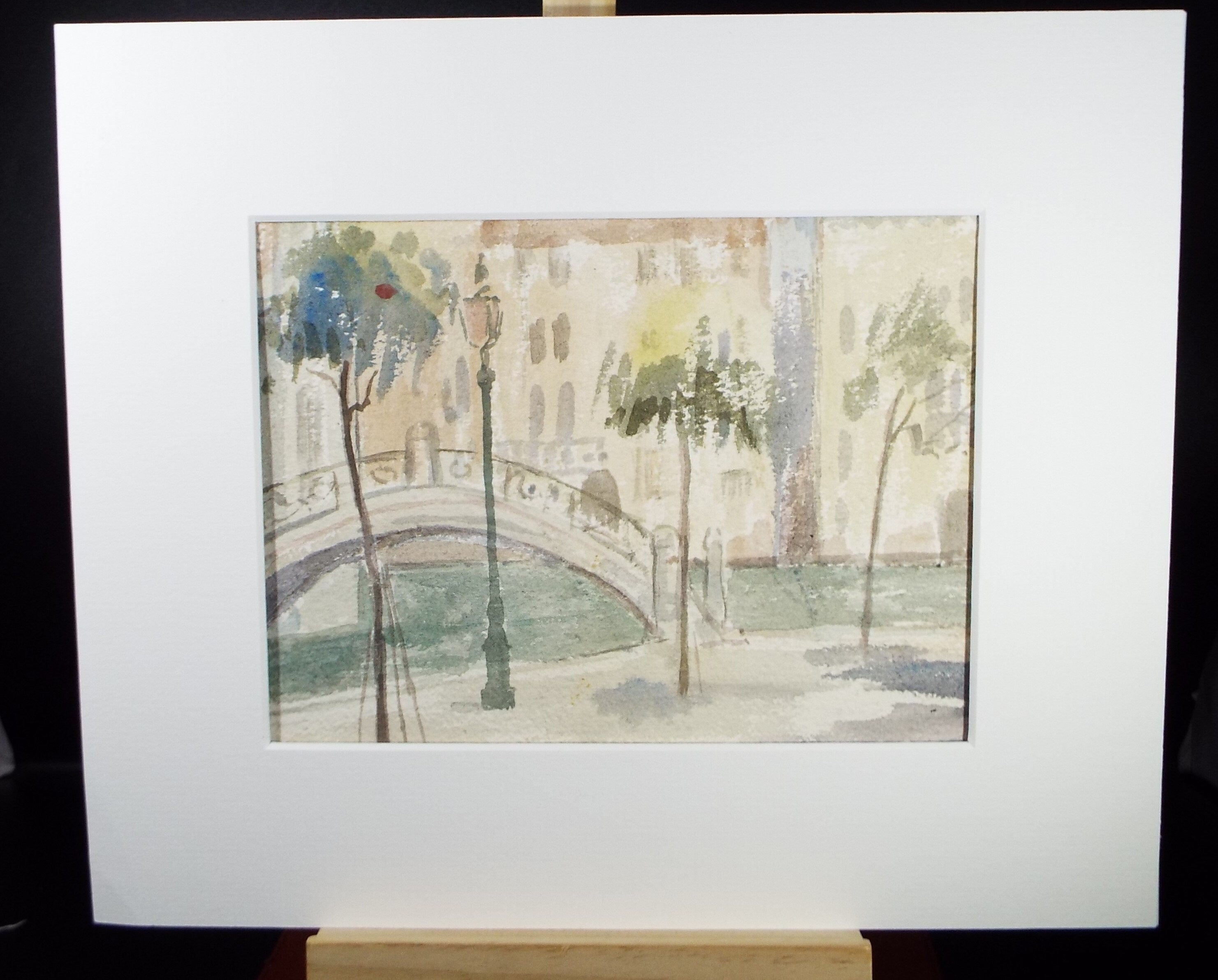 Original Watercolour drawing, 'Venetian Streetscape', Muriel Archer (1911-2011)