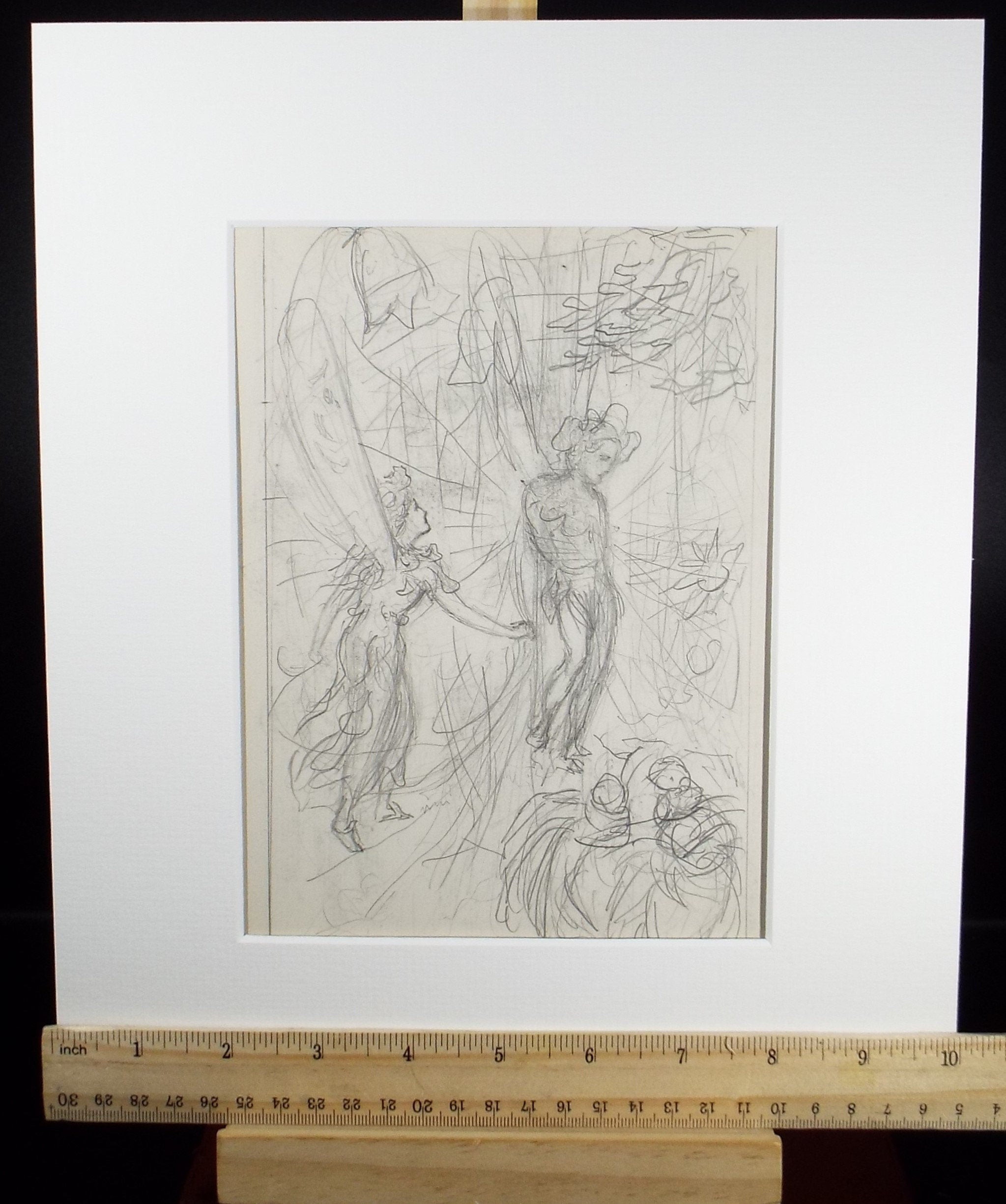 Original Pencil Sketch,'Fairy Sketch', Leonard Leslie Brooke (1862 - 1940), Late 19th Century