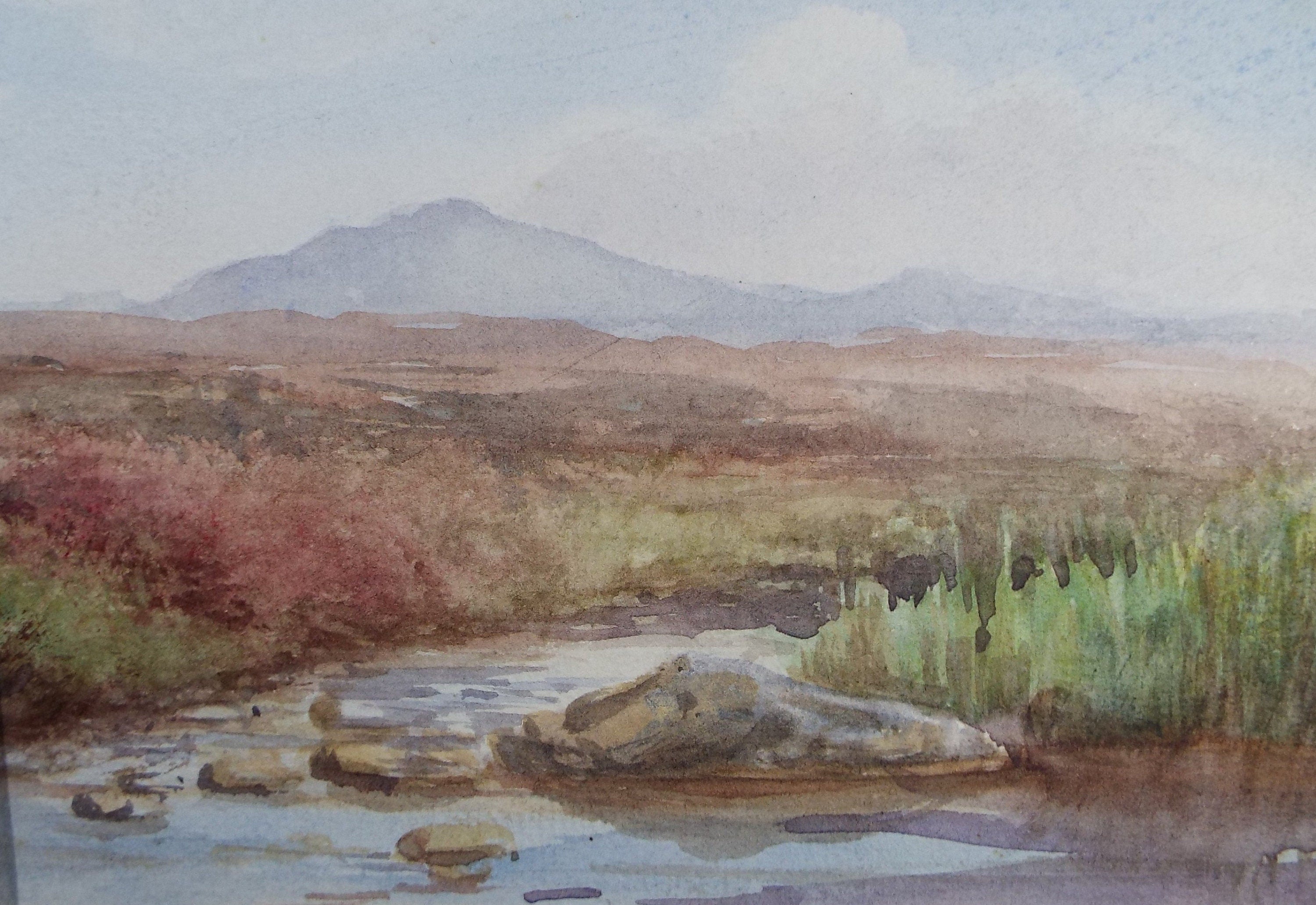 Original Watercolour Sketch, 'Highland Stream', c1910, Unknown Artist