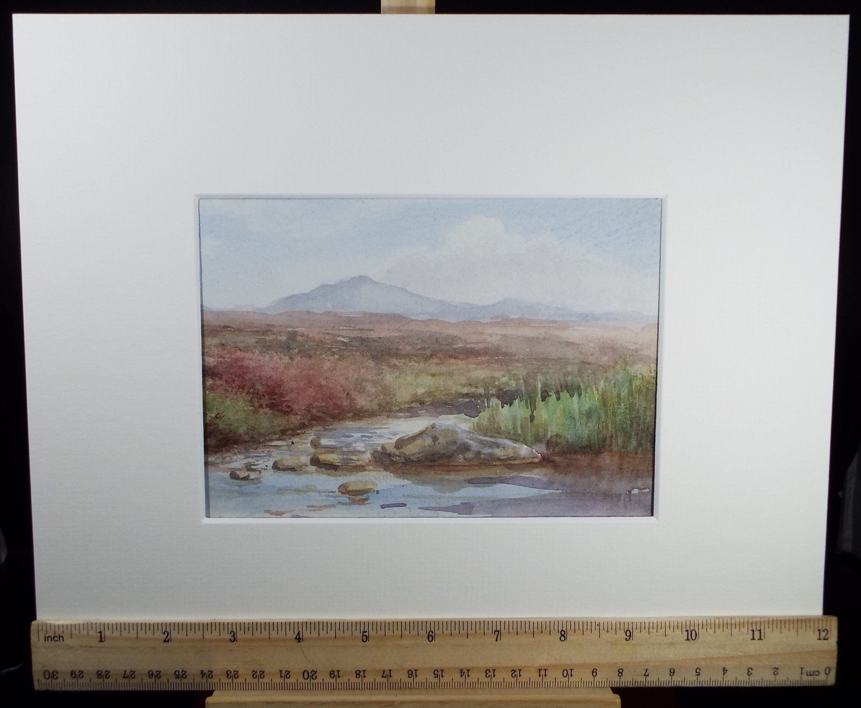 Original Watercolour Sketch, 'Highland Stream', c1910, Unknown Artist