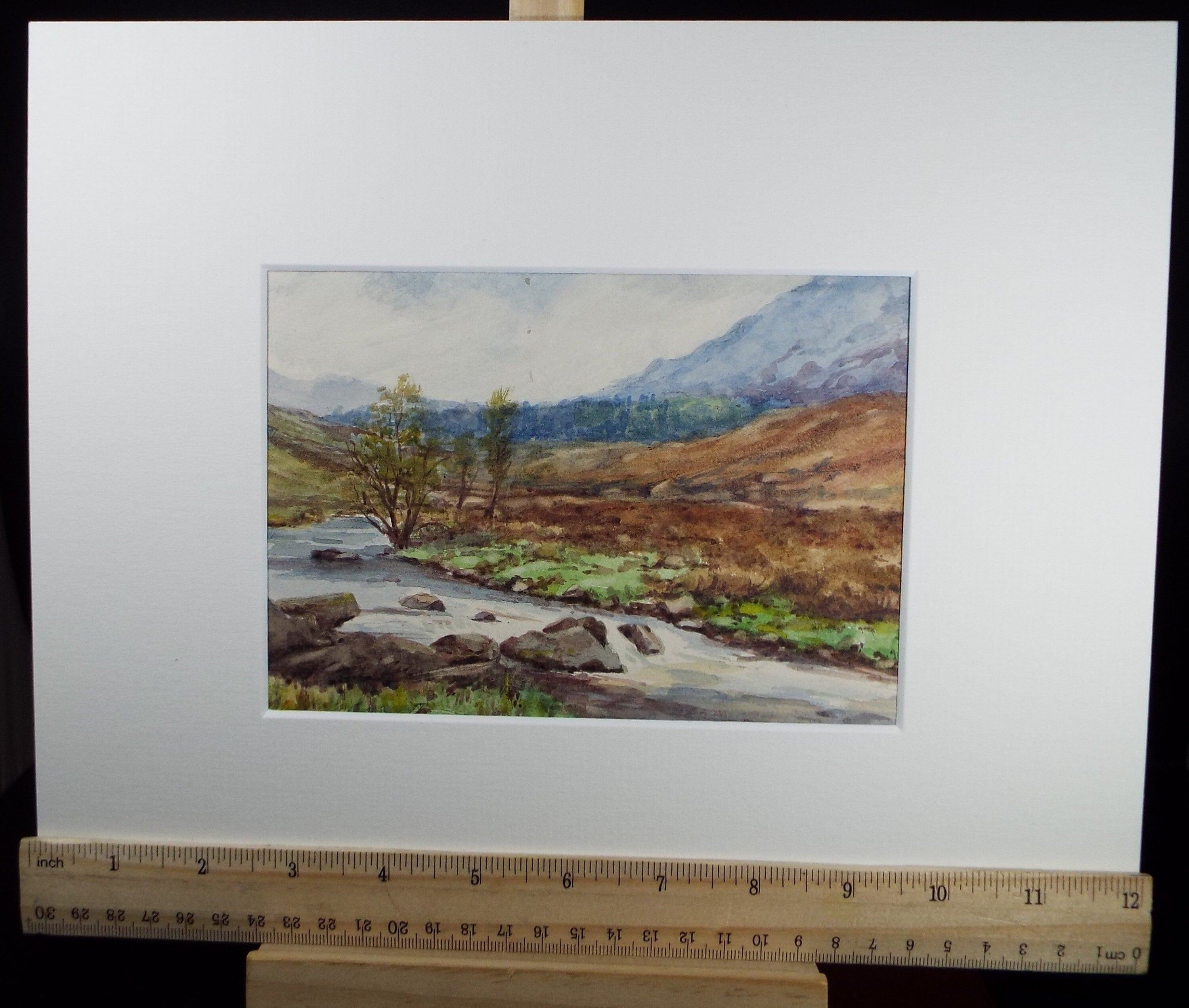 Original Watercolour Sketch, 'Highland Stream' , c1910, Unknown Artist