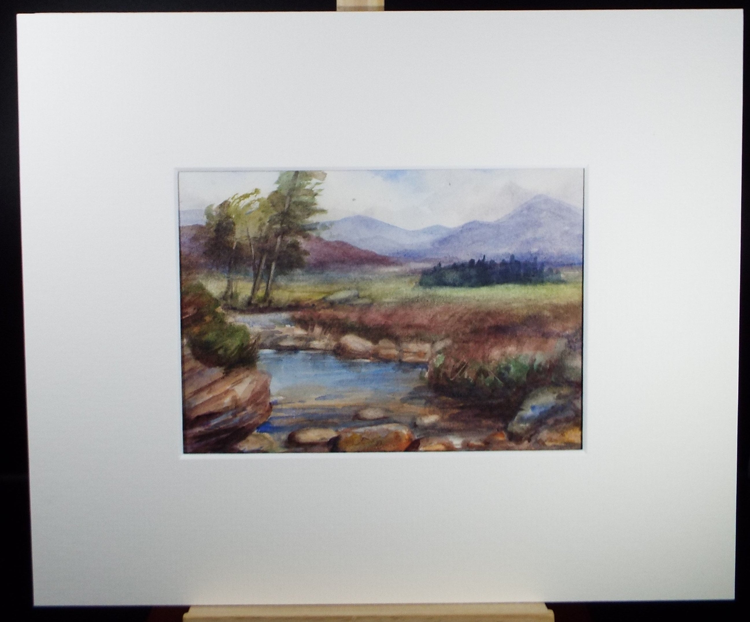 Original Watercolour Sketch, 'Highland stream', c1910, Unknown Artist