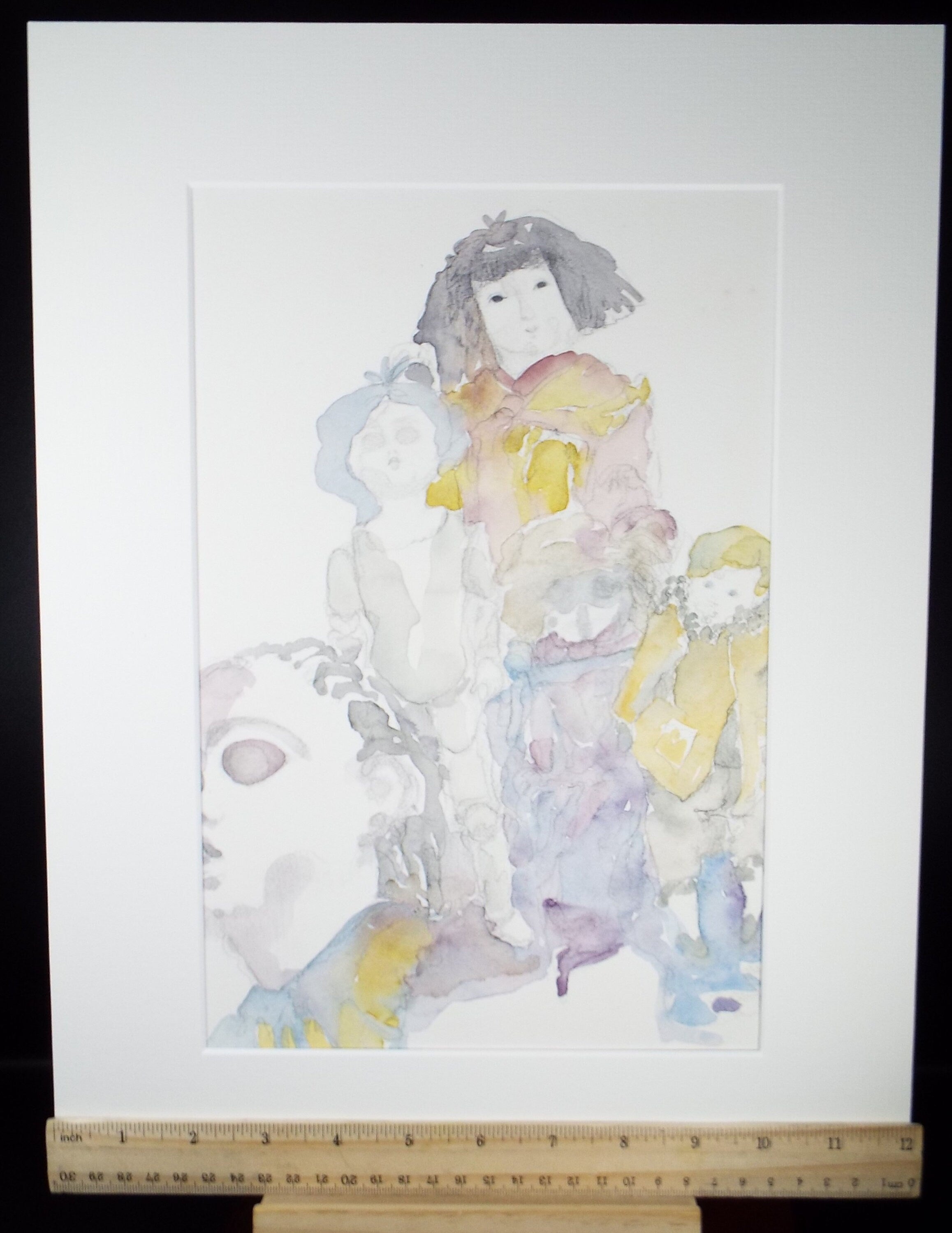 Original Watercolour, 'A Study of Dolls', c1990s, Karla Buchel (b1933), Dutch School