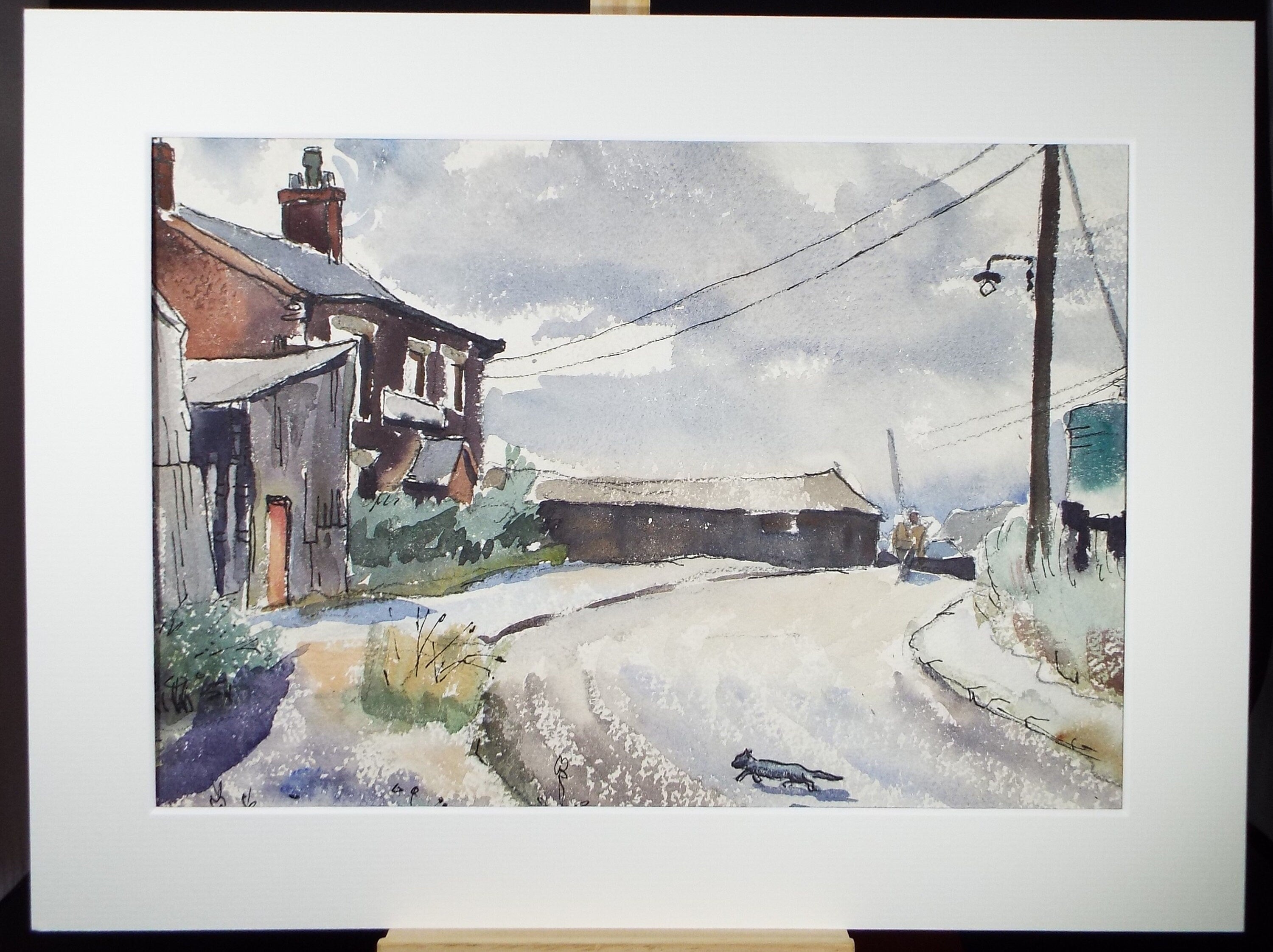 Original Watercolour, 'Street Scene, Circa 1950's, Artist Unknown