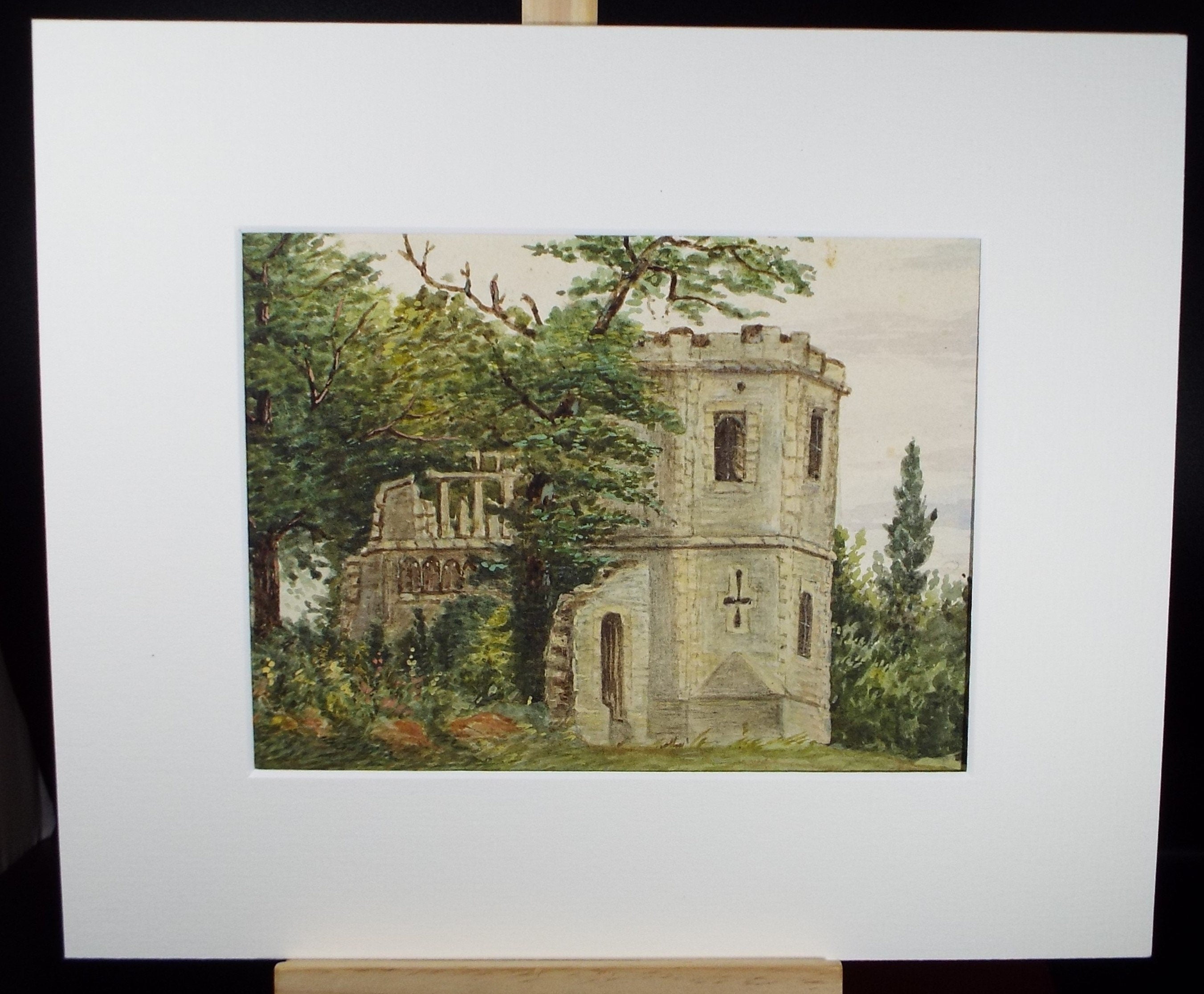 Original Watercolour, ' Castle Folly' late 19th Century, Artist Unknown