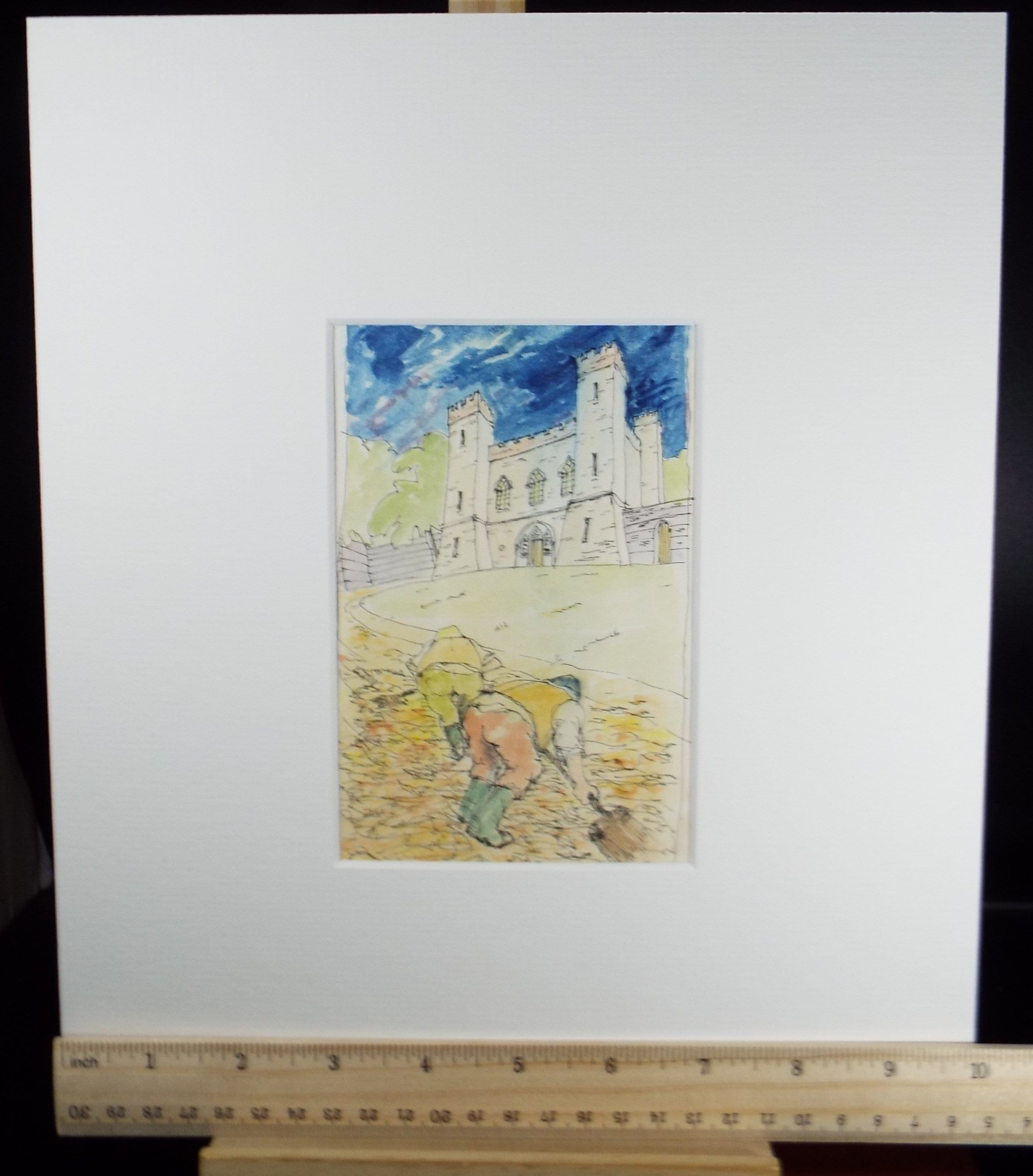 Original Watercolour, 'Gardeners', Circa 2000, artist unknown