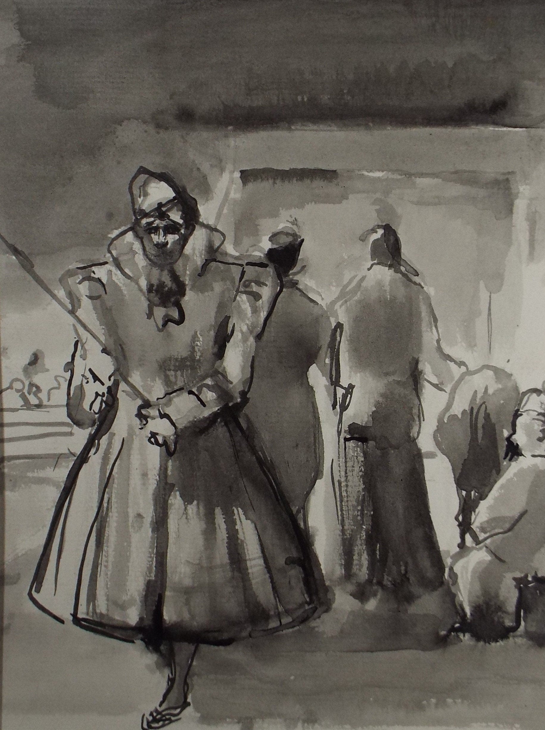 Original Watercolour,'The Circus', circa 1990, Mariota Bosanquet (1923-2022)