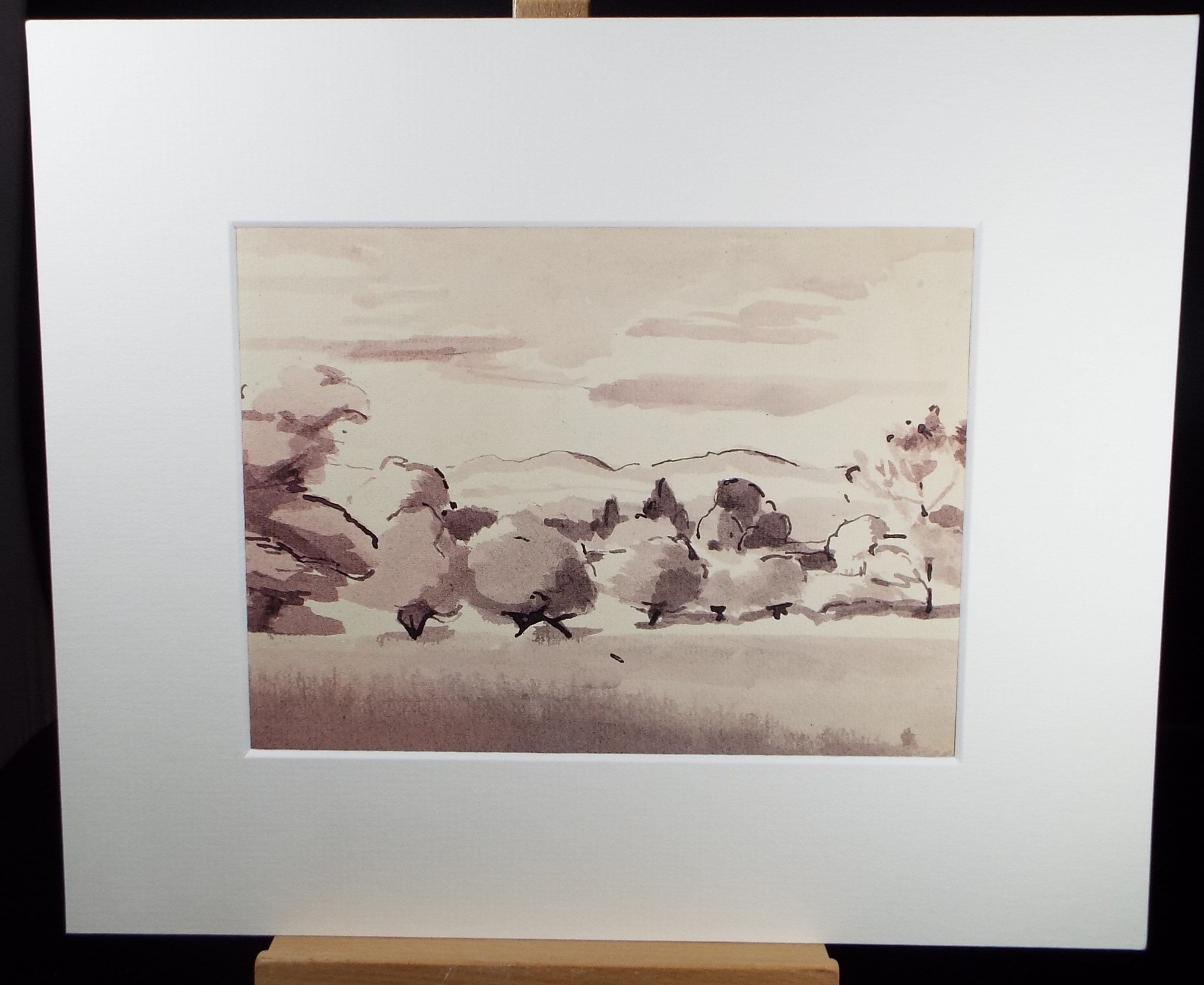 Original Watercolour,'Park Landscape', circa 1990, Mariota Bosanquet (1923-2022)