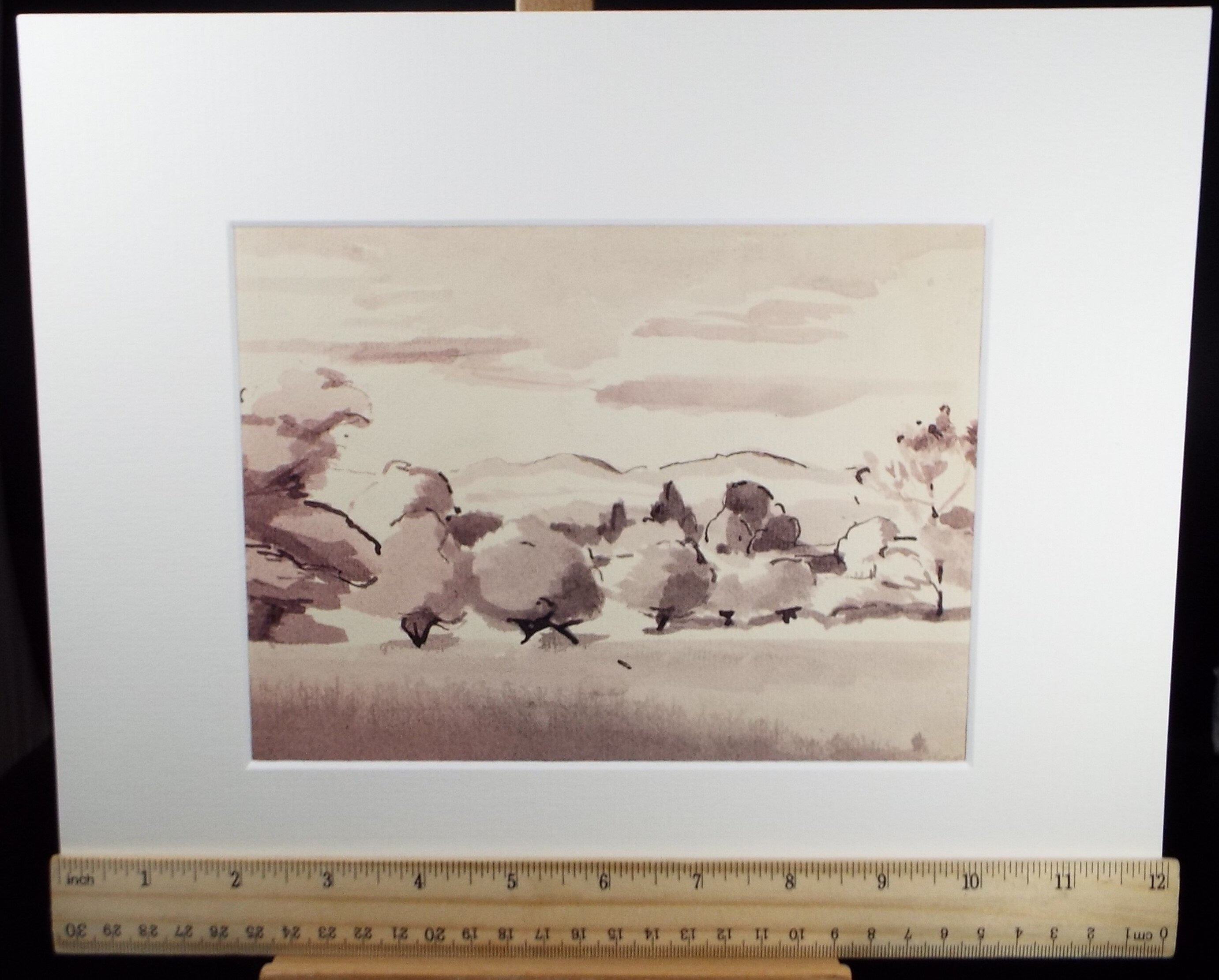 Original Watercolour,'Park Landscape', circa 1990, Mariota Bosanquet (1923-2022)