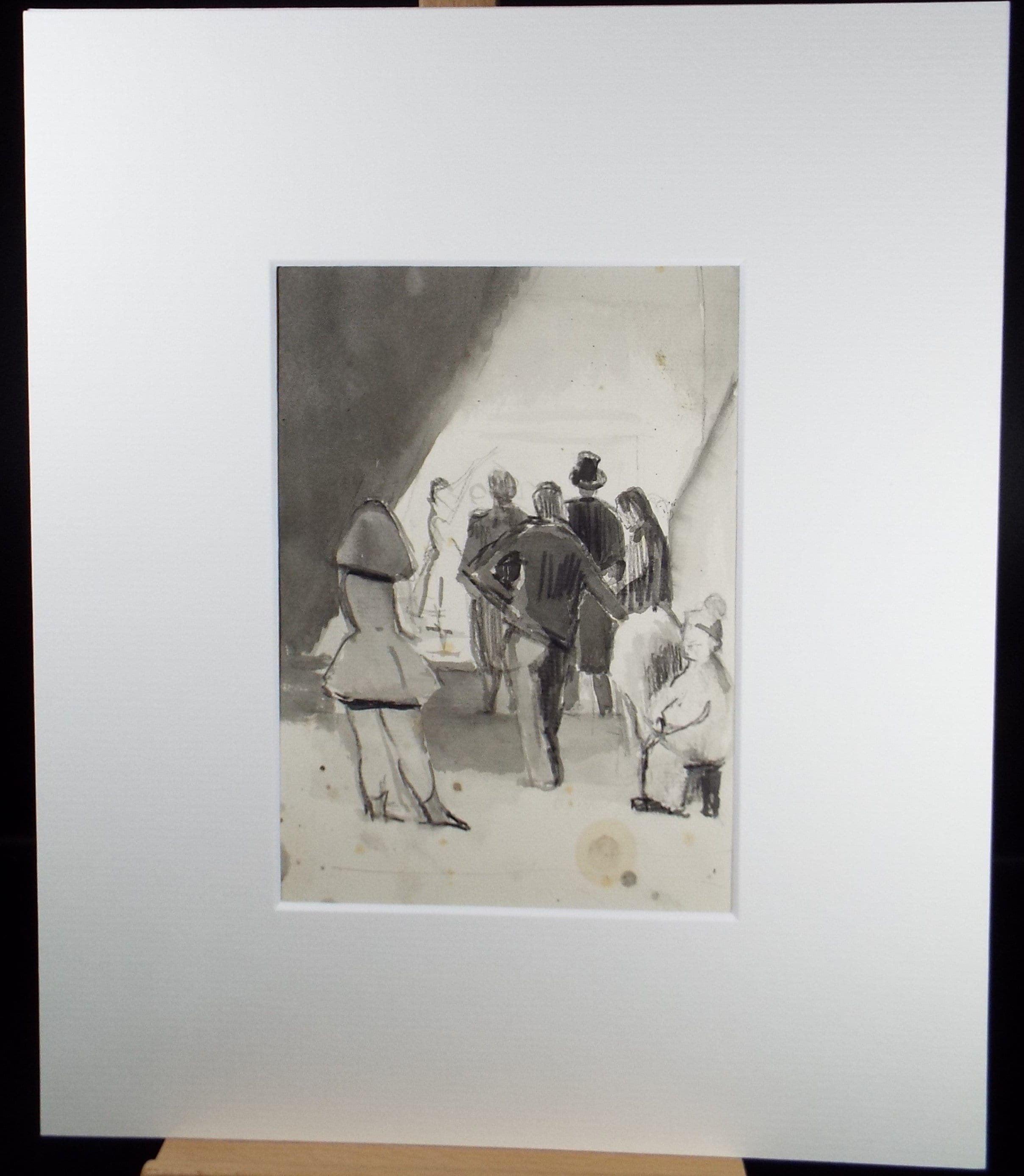 Original Watercolour,'Circus performers', circa 1990, Mariota Bosanquet (1923-2022)