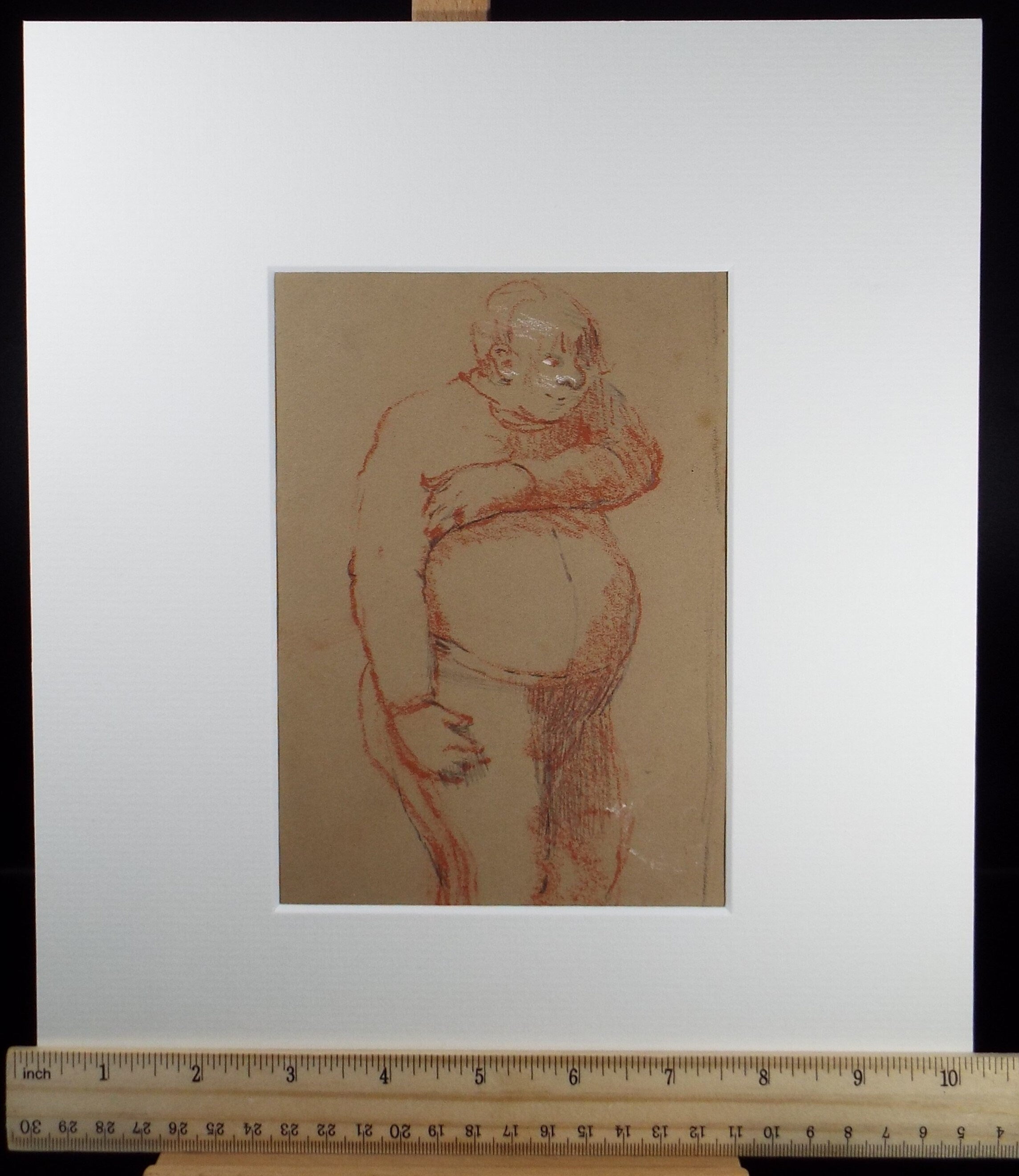 Original Pastel Drawing,'Study of a Man', circa 1990, Mariota Bosanquet (1923-2022)