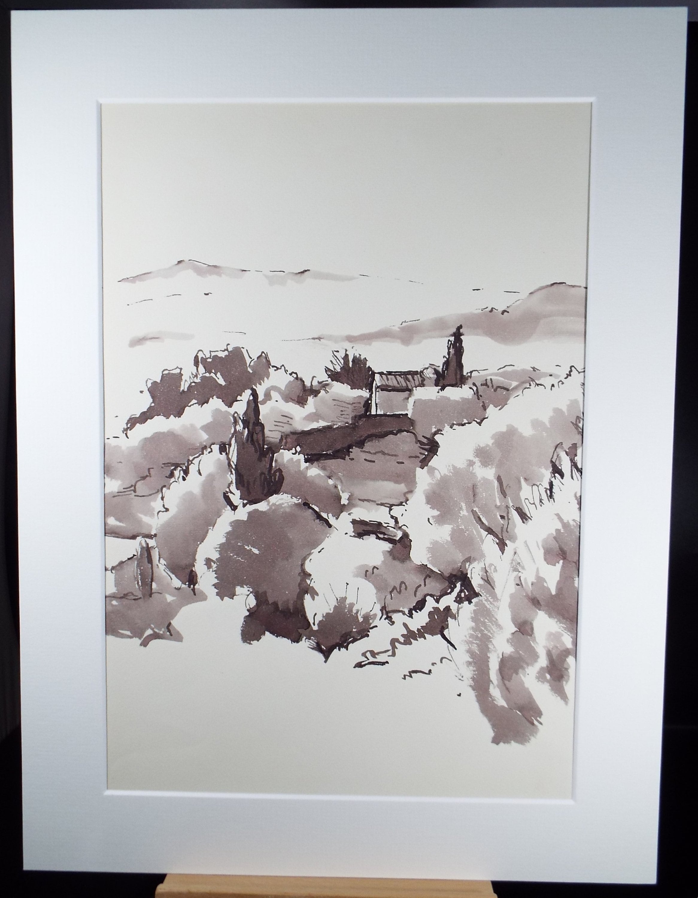 Original Watercolour,'Italian Landscape ', circa 1990, Mariota Bosanquet (1923-2022)