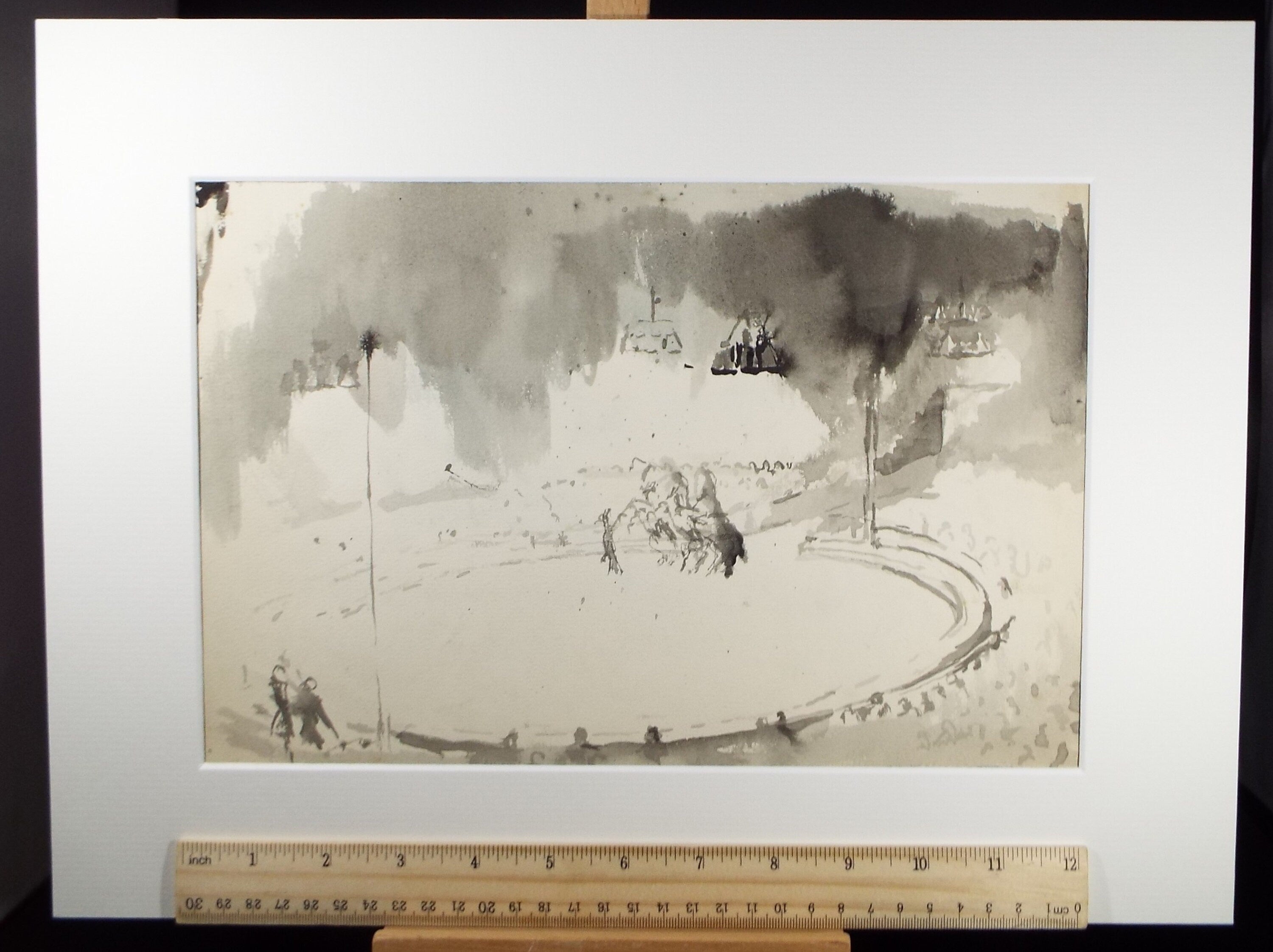 Original Watercolour,'Circus Ring', circa 1990, Mariota Bosanquet (1923-2022)