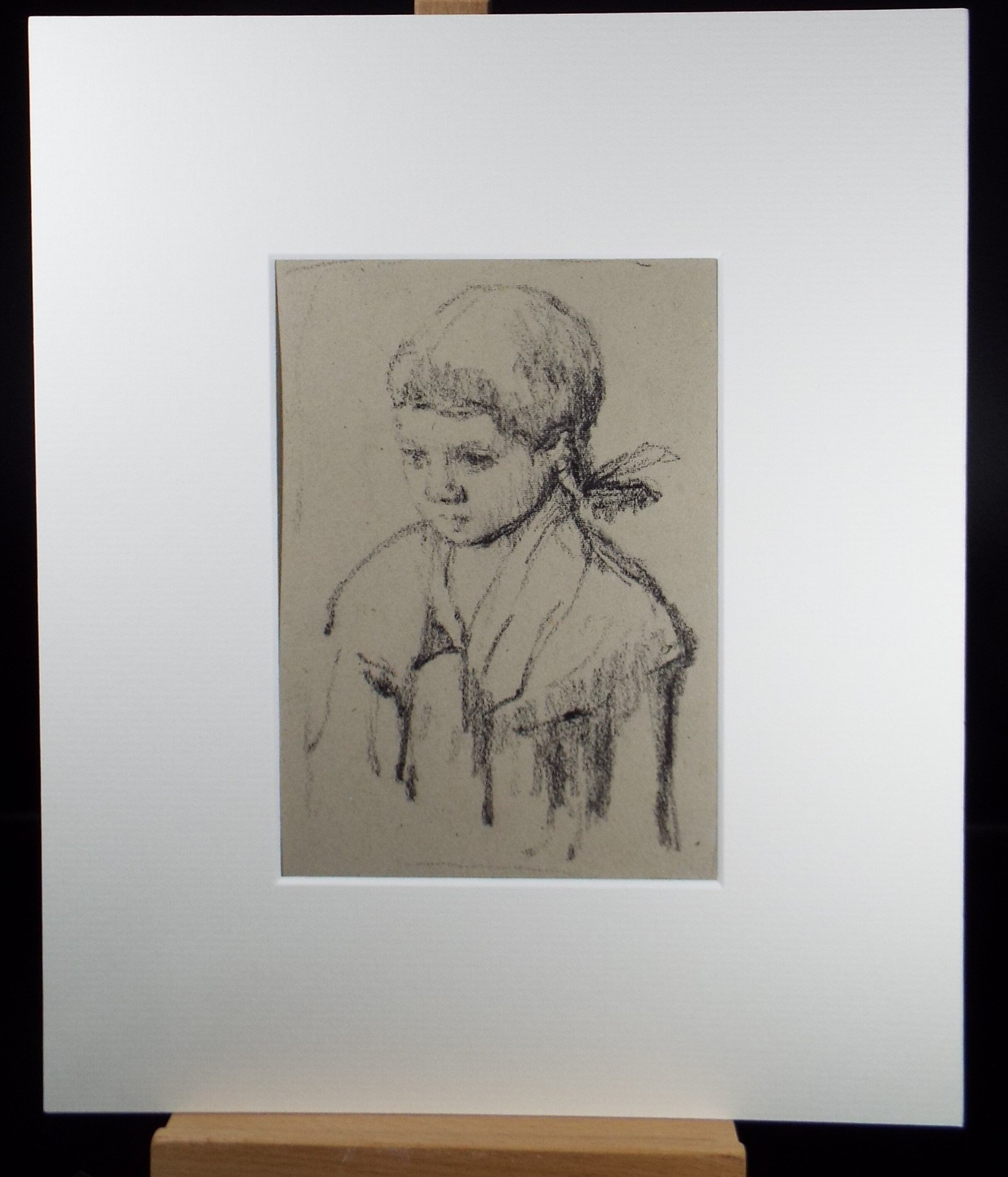 Original Pencil Drawing,'Girl Portrait', circa 1990, Mariota Bosanquet (1923-2022)