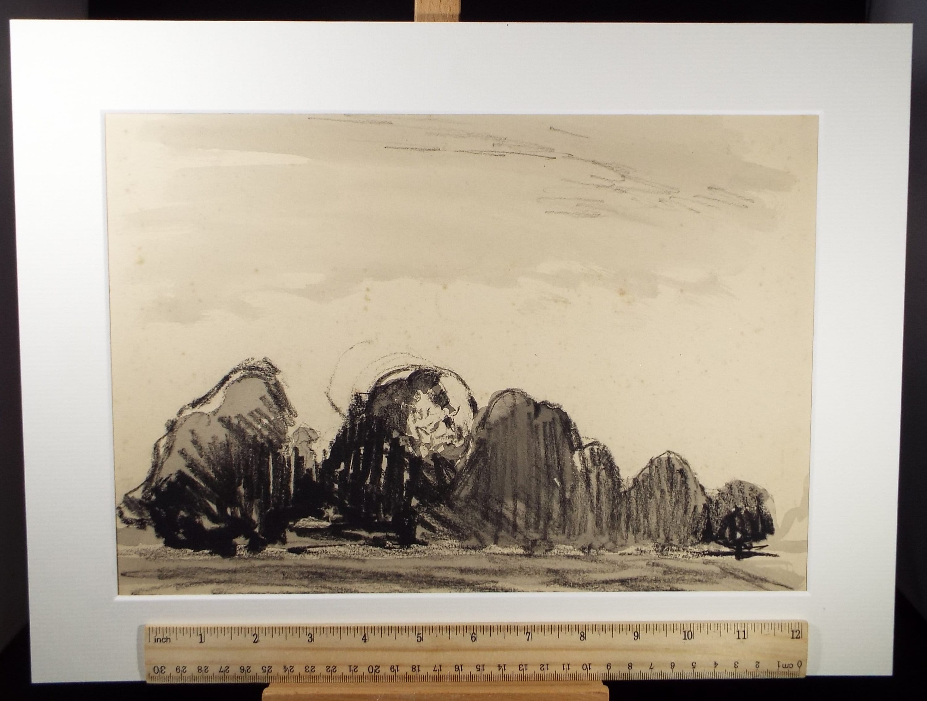 Original Pastel Drawing 'Park Landscape', circa 1990, Mariota Bosanquet (1923-2022)