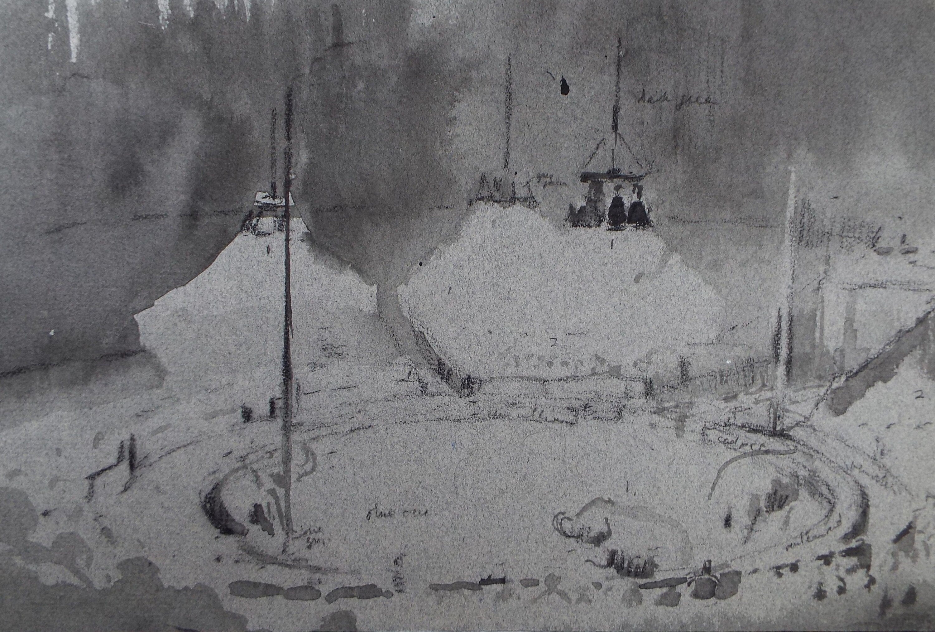 Original Watercolour,'Circus Ring', circa 1990, Mariota Bosanquet (1923-2022)