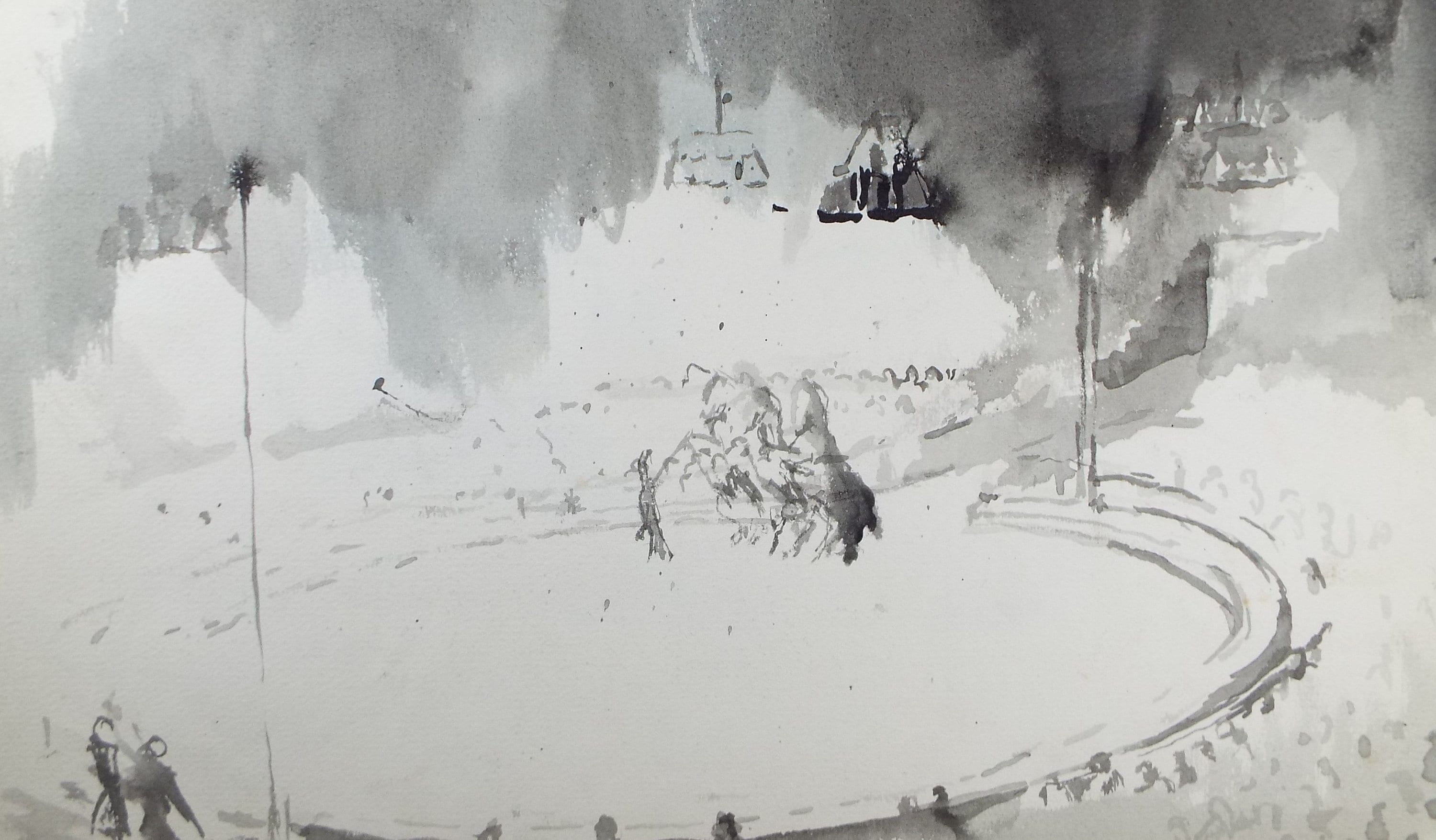 Original Watercolour,'Circus Ring', circa 1990, Mariota Bosanquet (1923-2022)