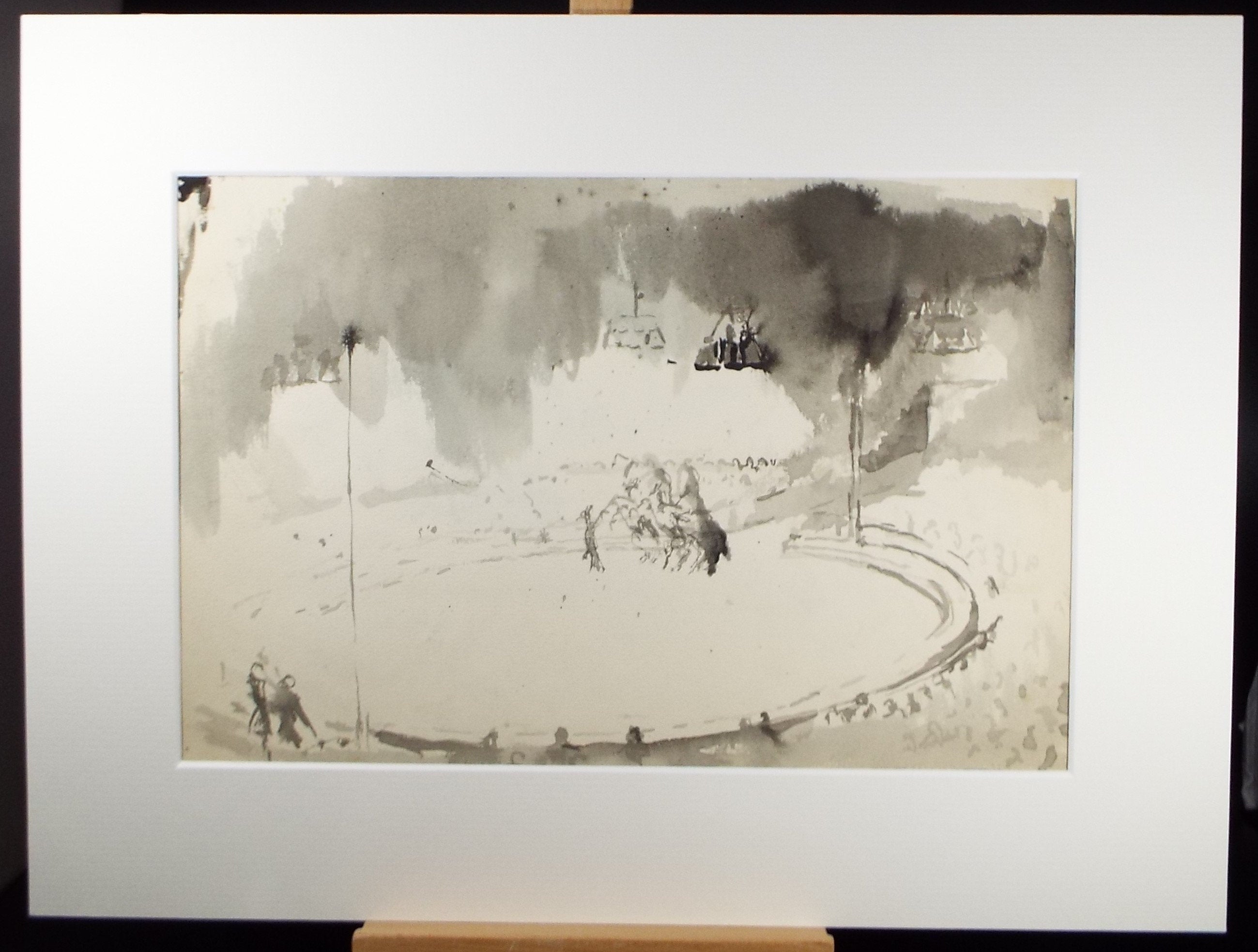 Original Watercolour,'Circus Ring', circa 1990, Mariota Bosanquet (1923-2022)