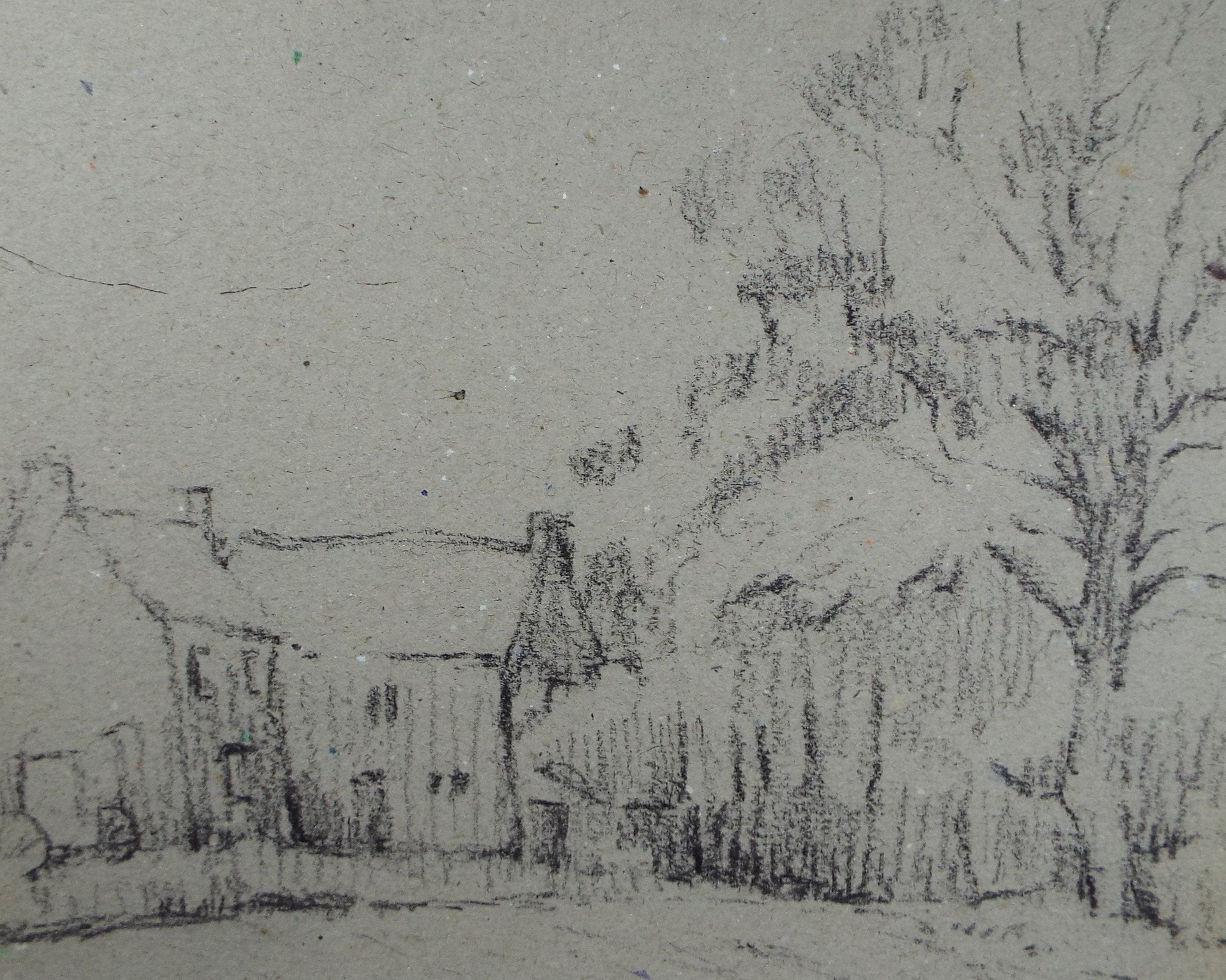 Original Pastel Drawing ,'Street Scene', circa 1990, Mariota Bosanquet (1923-2022)