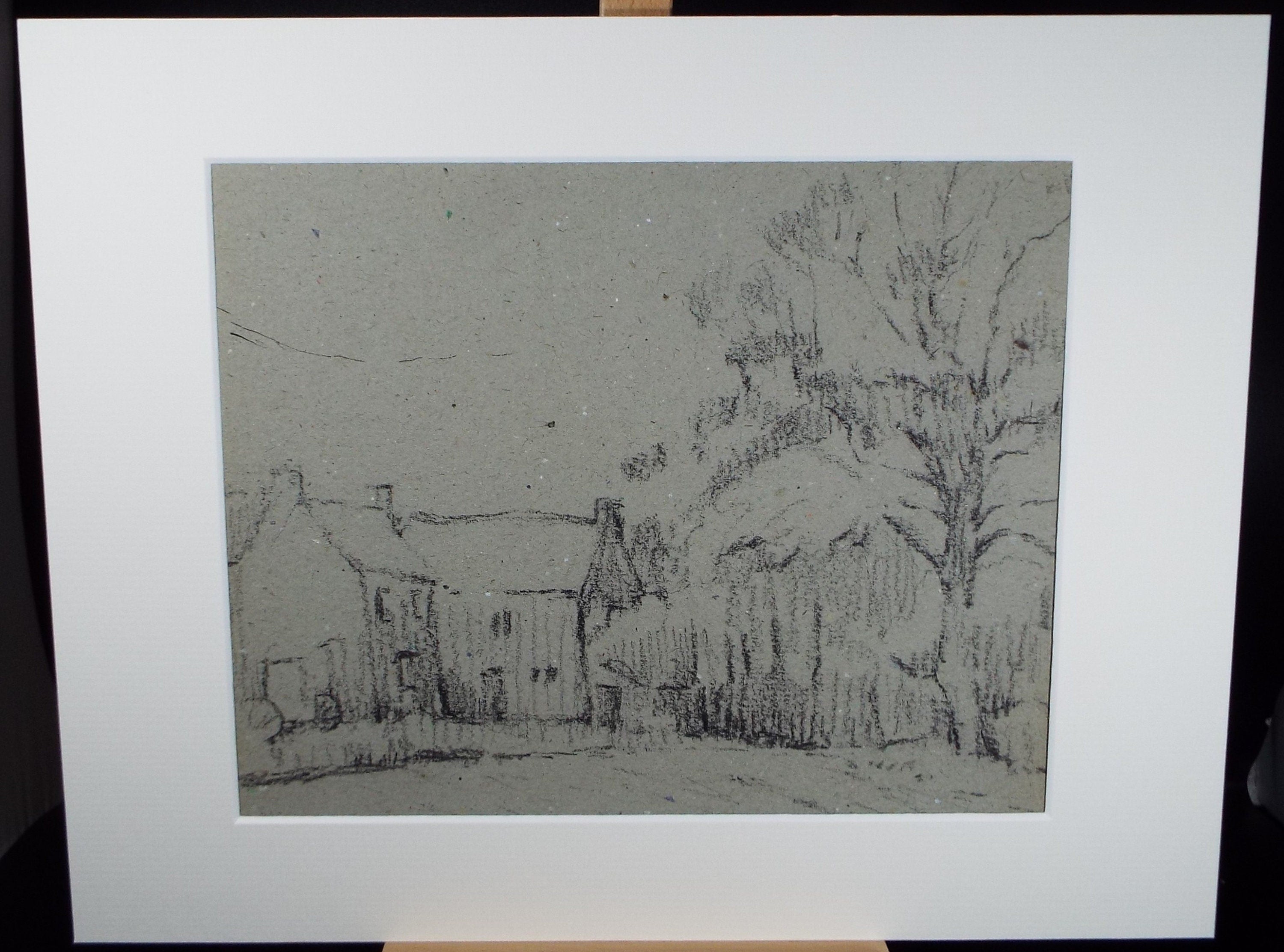 Original Pastel Drawing ,'Street Scene', circa 1990, Mariota Bosanquet (1923-2022)