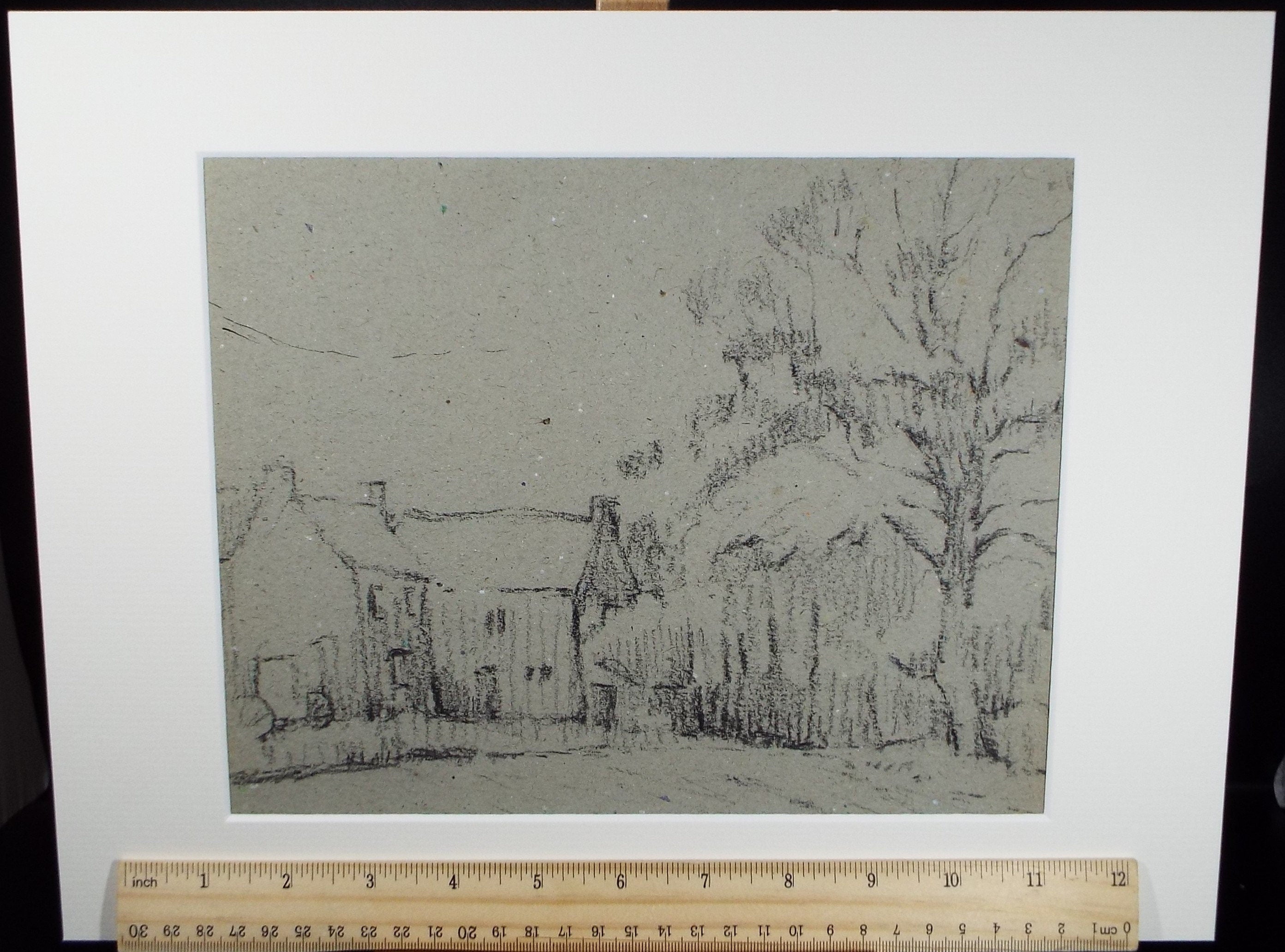 Original Pastel Drawing ,'Street Scene', circa 1990, Mariota Bosanquet (1923-2022)