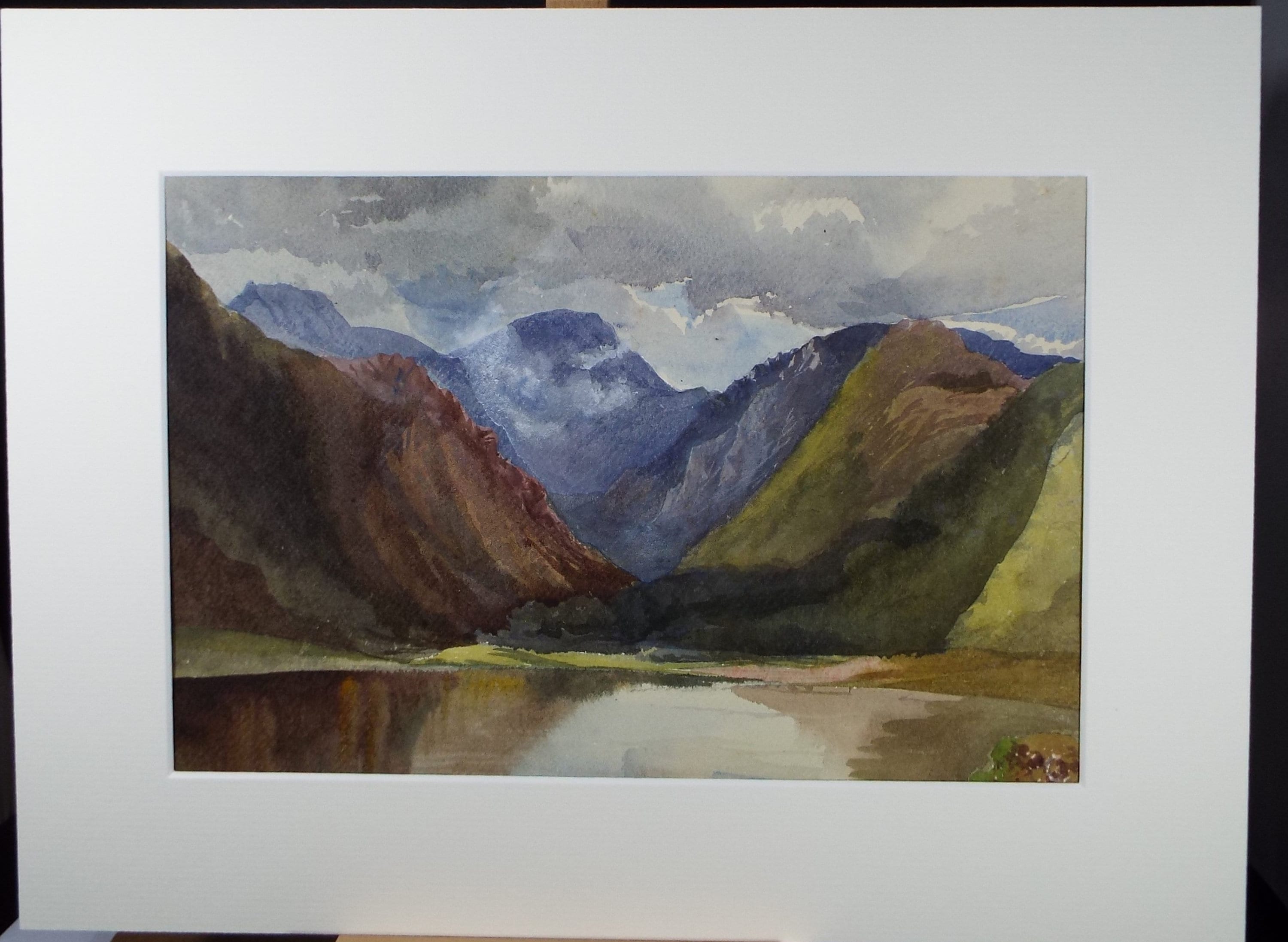 Original Watercolour on Paper,'Ullswater from Pattendale', A Elliott, Late 19th Century