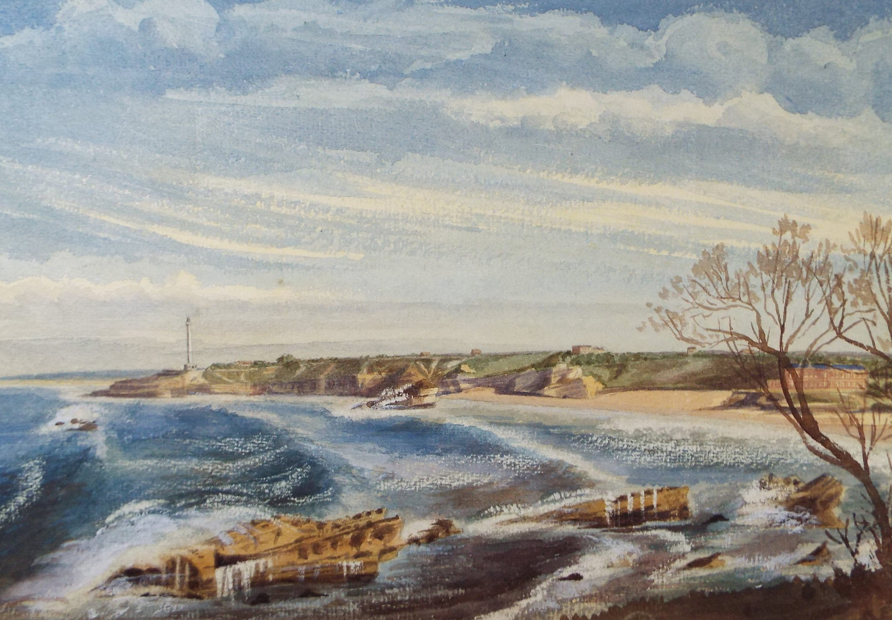 Original Watercolour, 'Biarritz', c1880, A Elliott