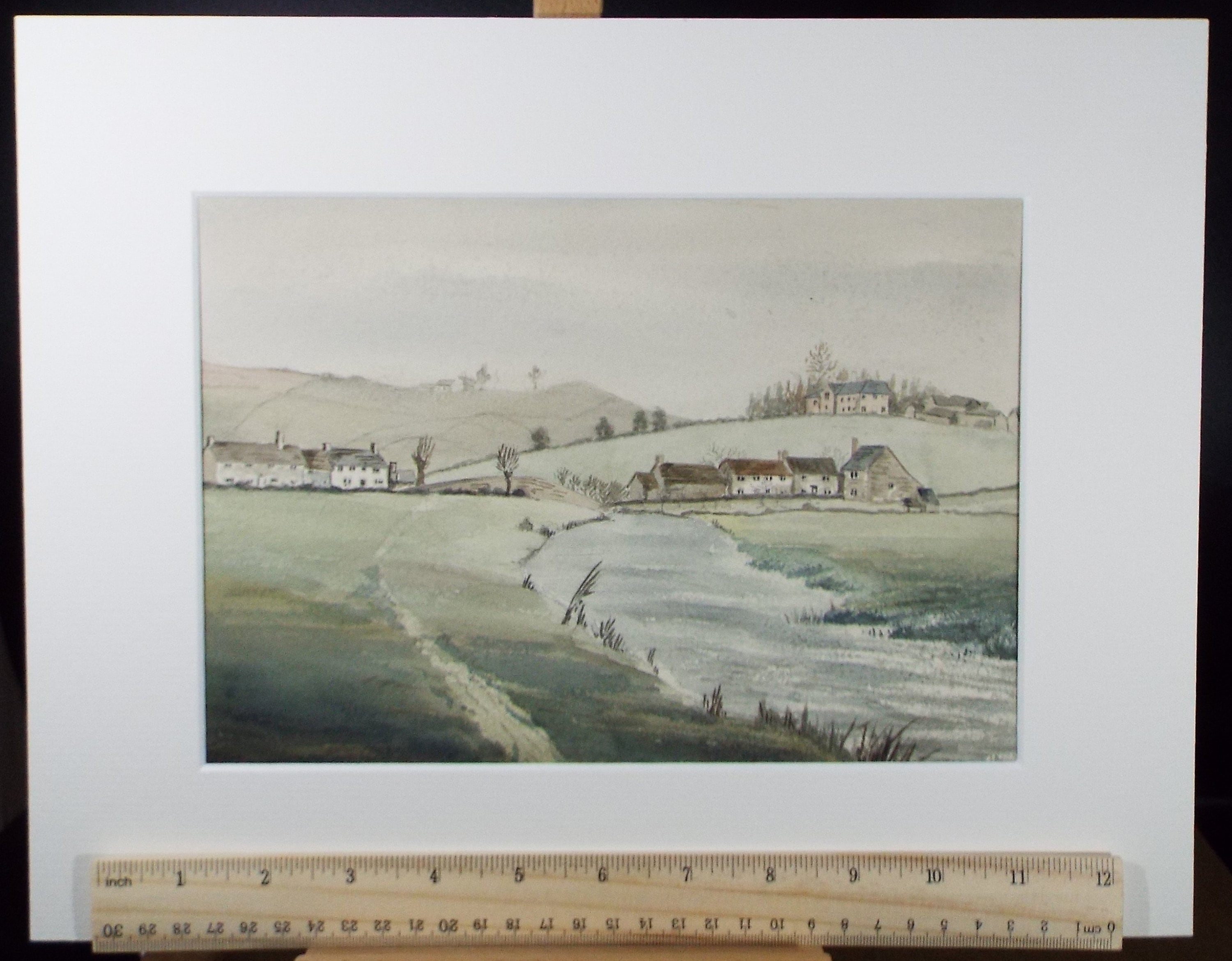 Original Watercolour, 'Seaton', c1880, A Elliott